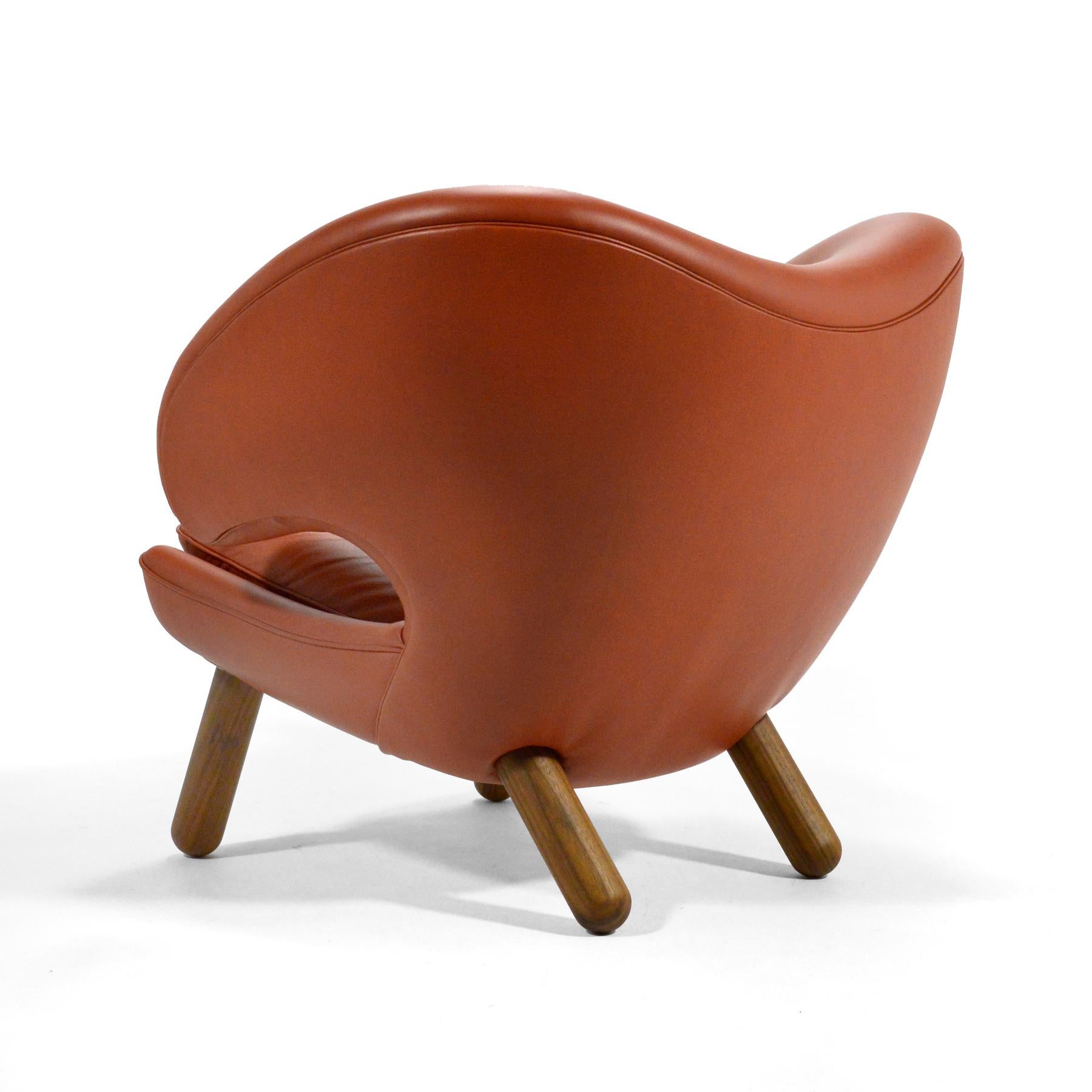 Contemporary Finn Juhl Pelican Chair in Leather