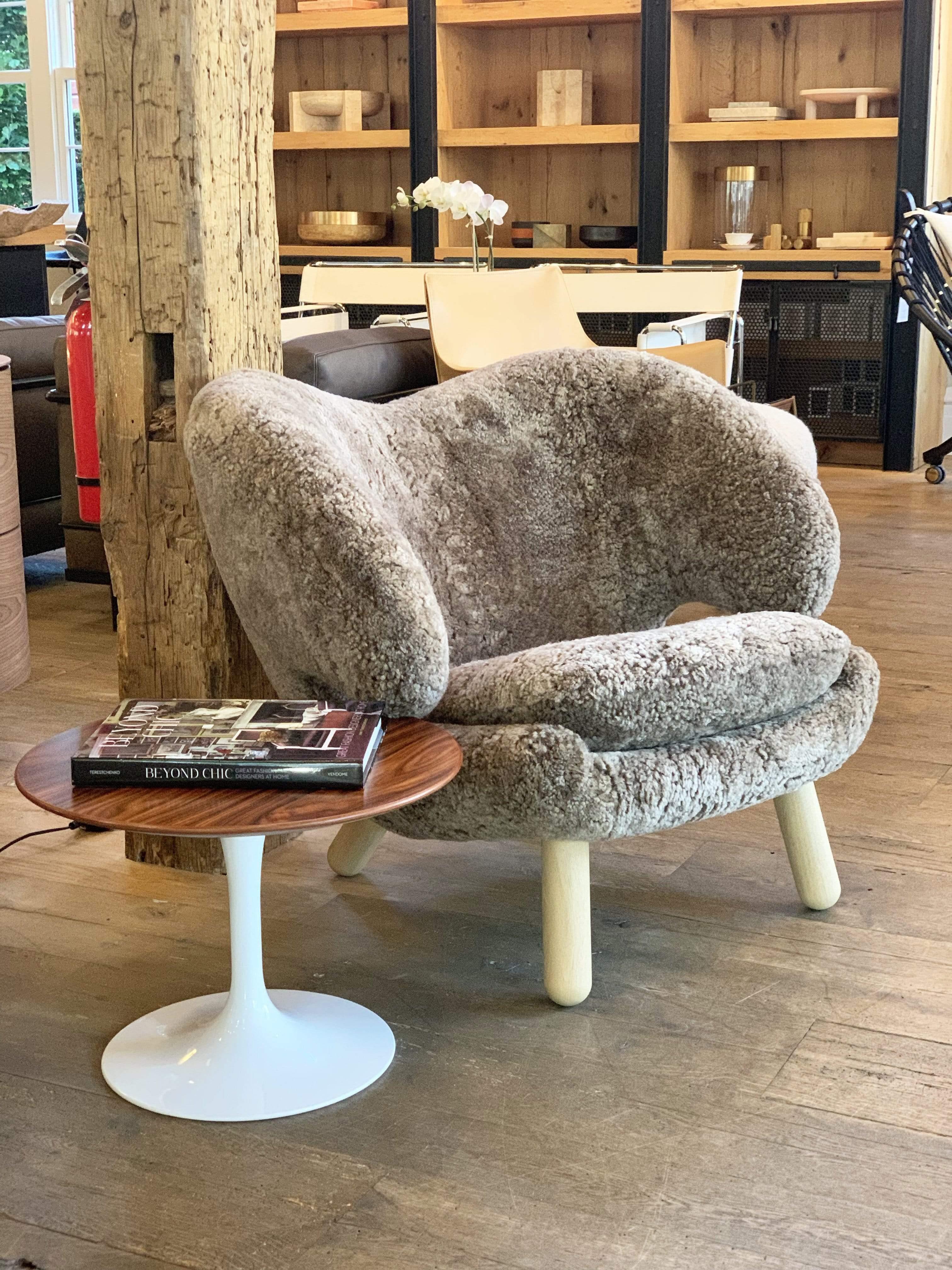 Danish Finn Juhl Pelican Chair in Sahara Sheepskin by House of Finn Juhl