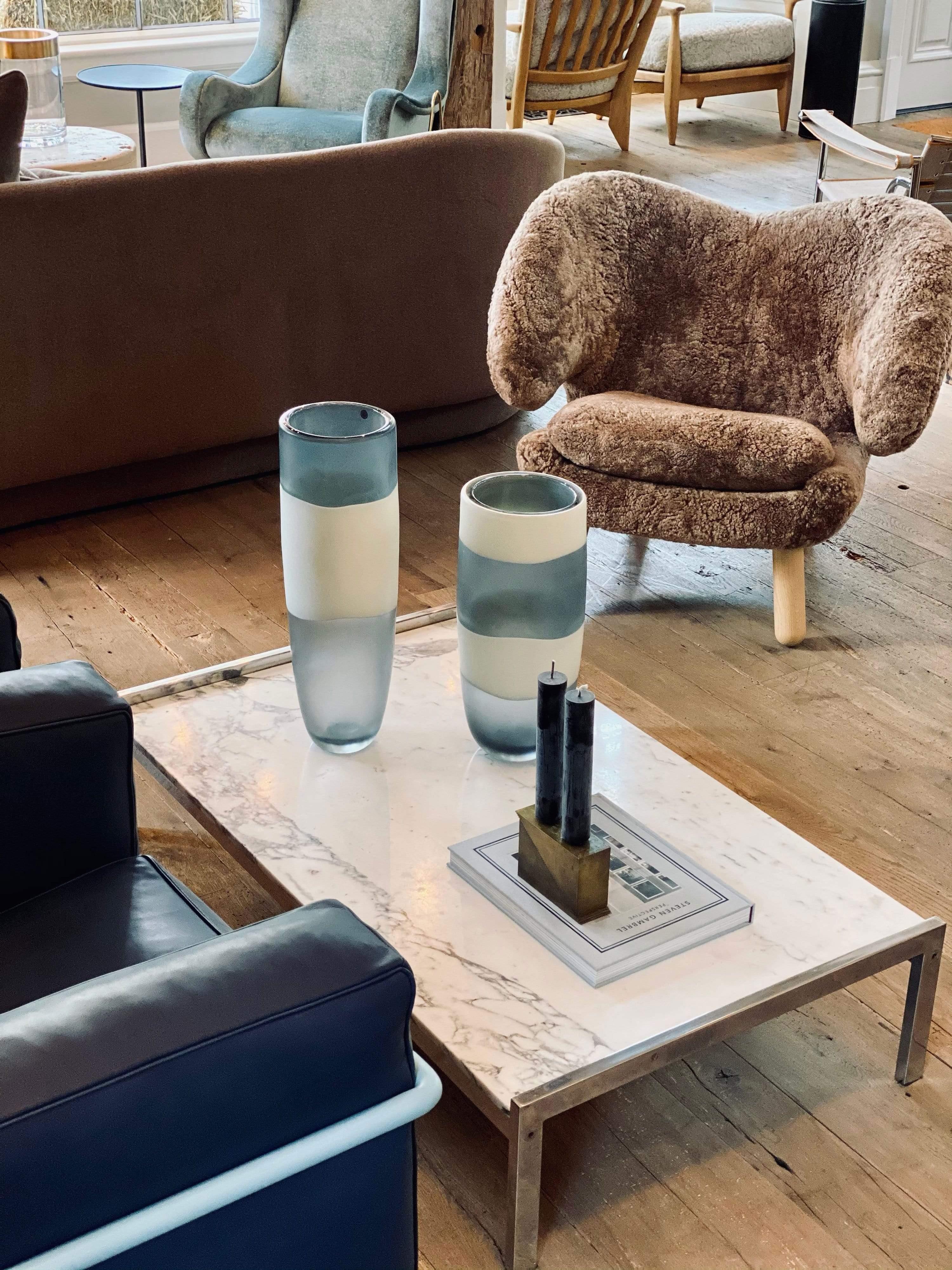 Contemporary Finn Juhl Pelican Chair in Sahara Sheepskin by House of Finn Juhl