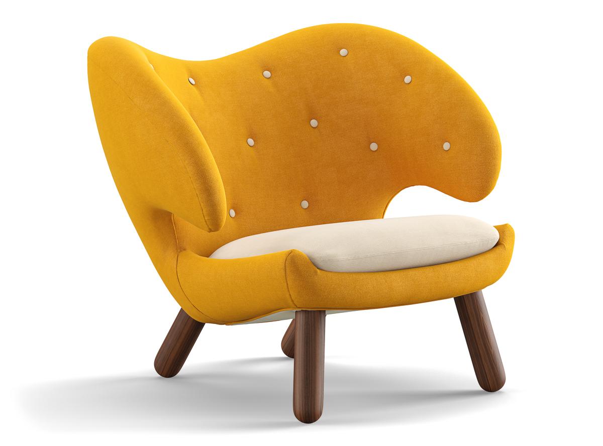 Modern Finn Juhl Pelican Chair Upholstered in Fabric