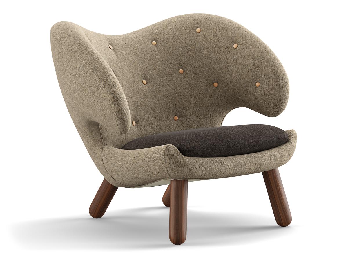 Contemporary Finn Juhl Pelican Chair Upholstered in Fabric