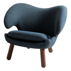 Finn Juhl Pelican Chair Upholstered in Fabric