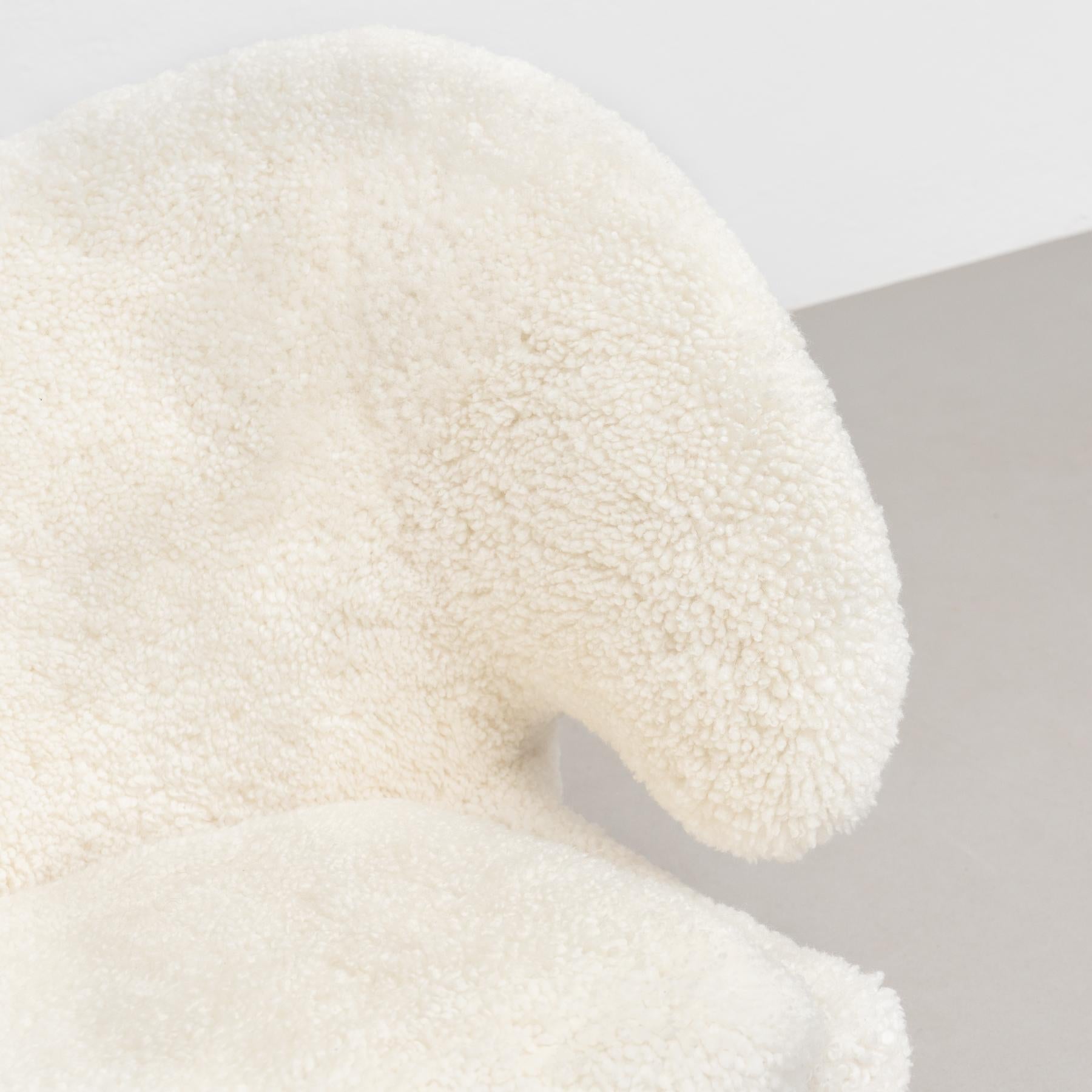 Contemporary Finn Juhl Pelican Chair Upholstered in Gotland Sheepskin For Sale