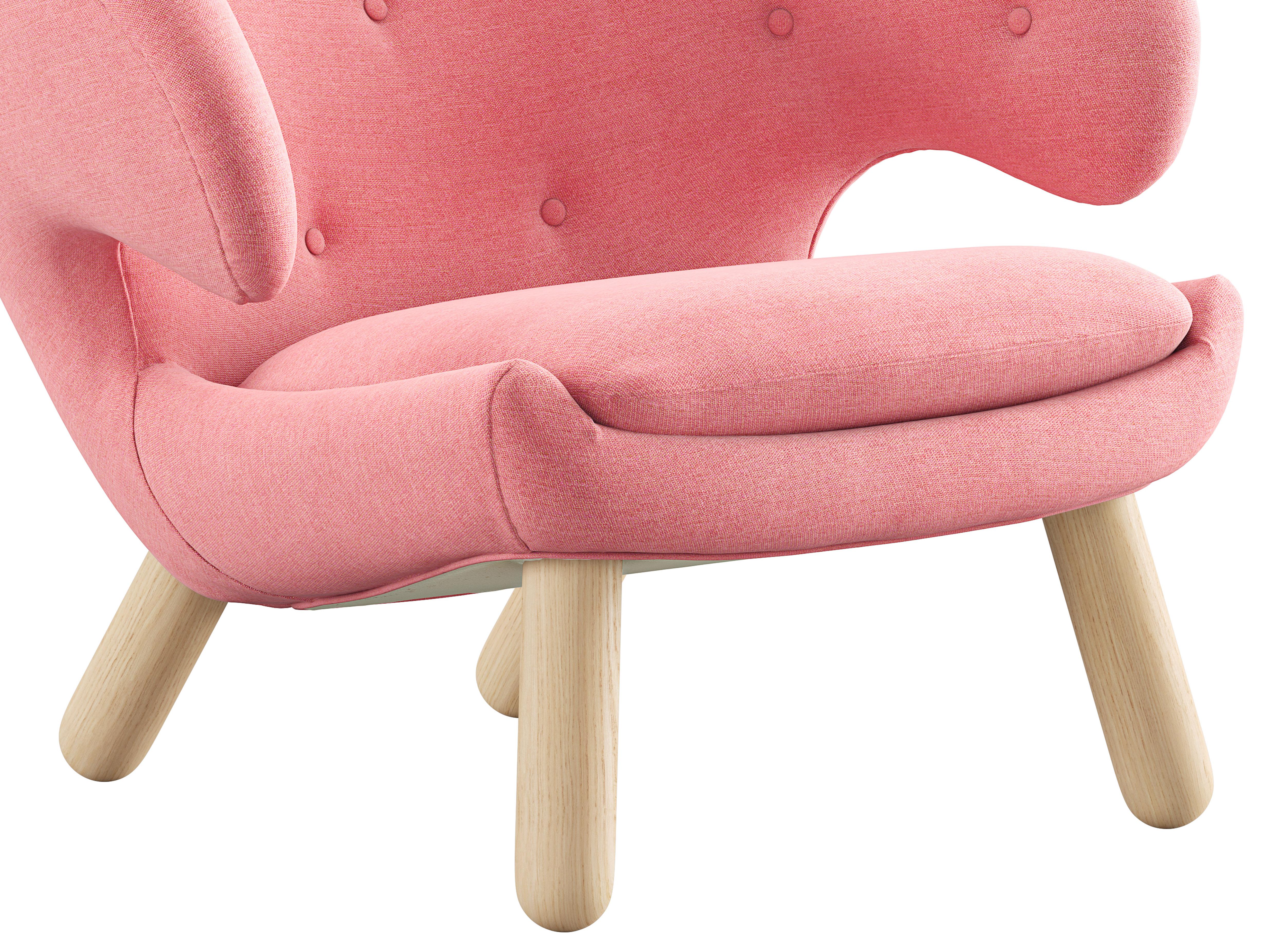 Contemporary Finn Juhl Pelican Chair Upholstered in Wood and Fabric