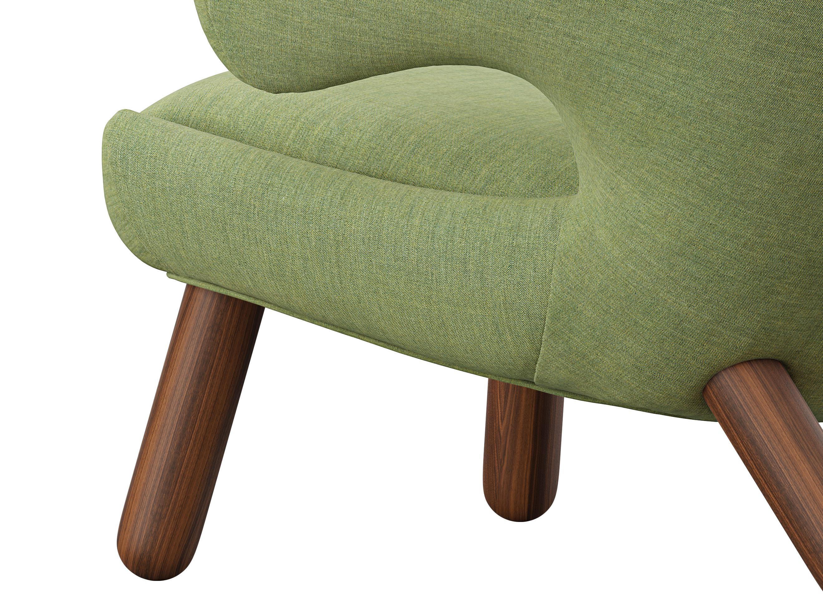 Finn Juhl Sedia Pelican imbottita in Wood e tessuto 2