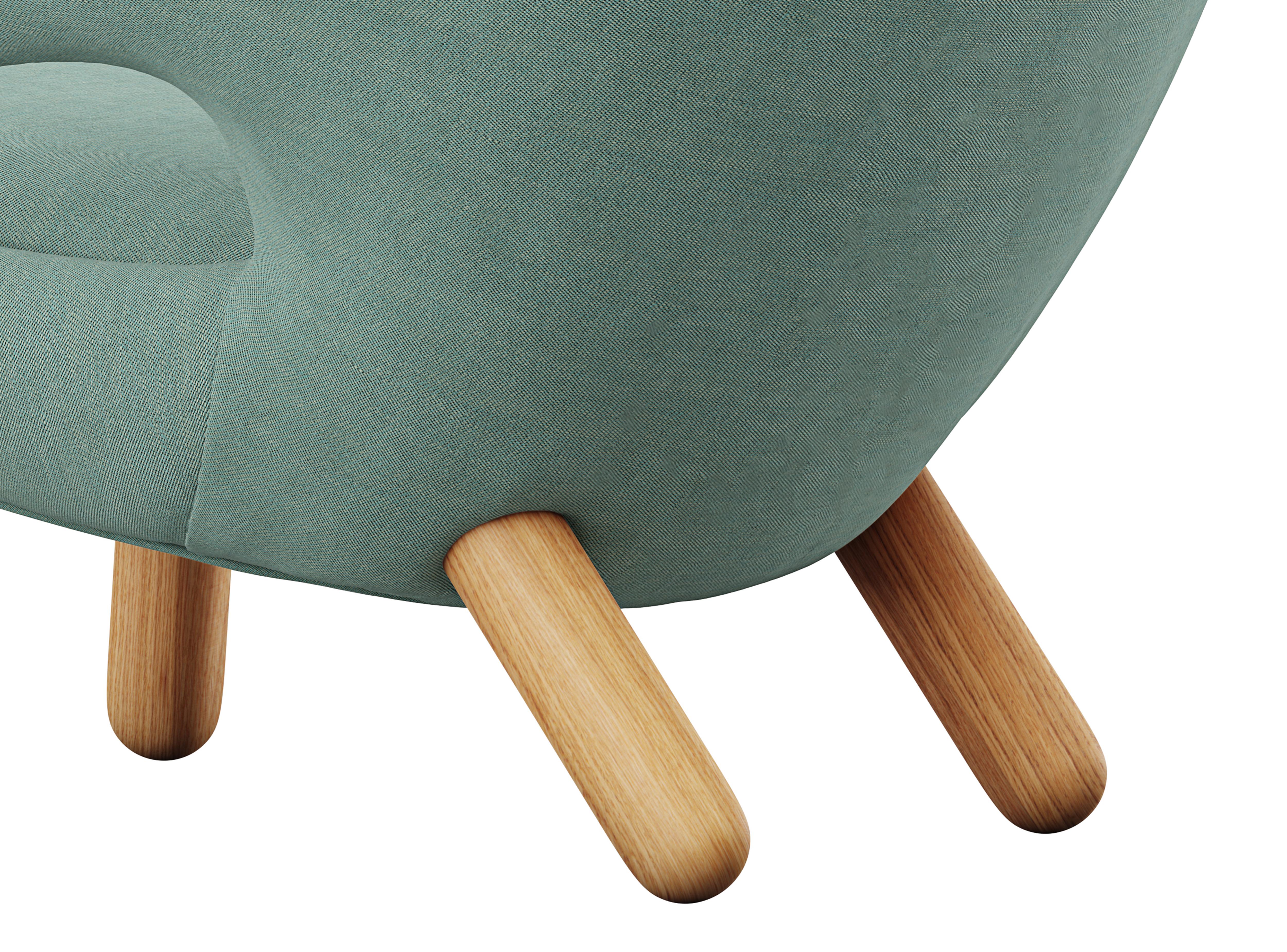 Finn Juhl Pelican Chair Upholstered in Wood and Fabric 3