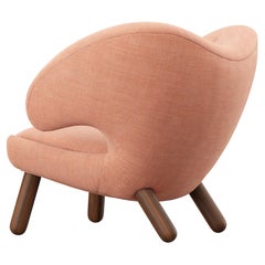Finn Juhl Pelican Chair Upholstered in Wood and Fabric