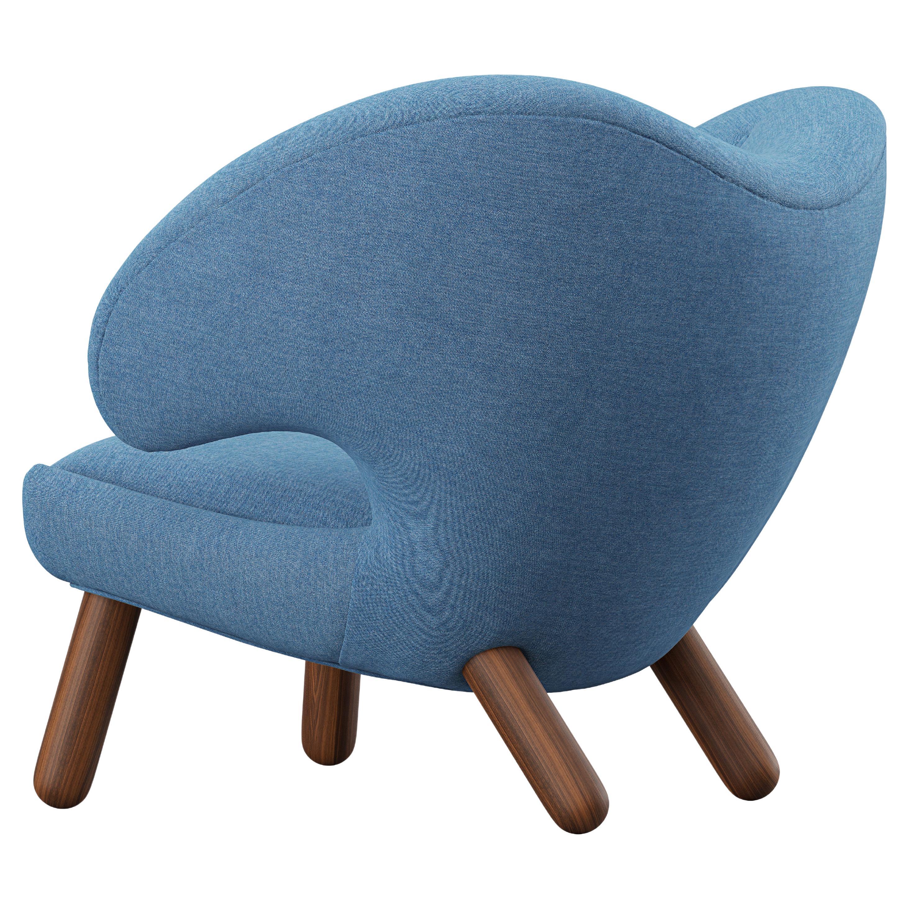 Finn Juhl Sedia Pelican imbottita in Wood e tessuto