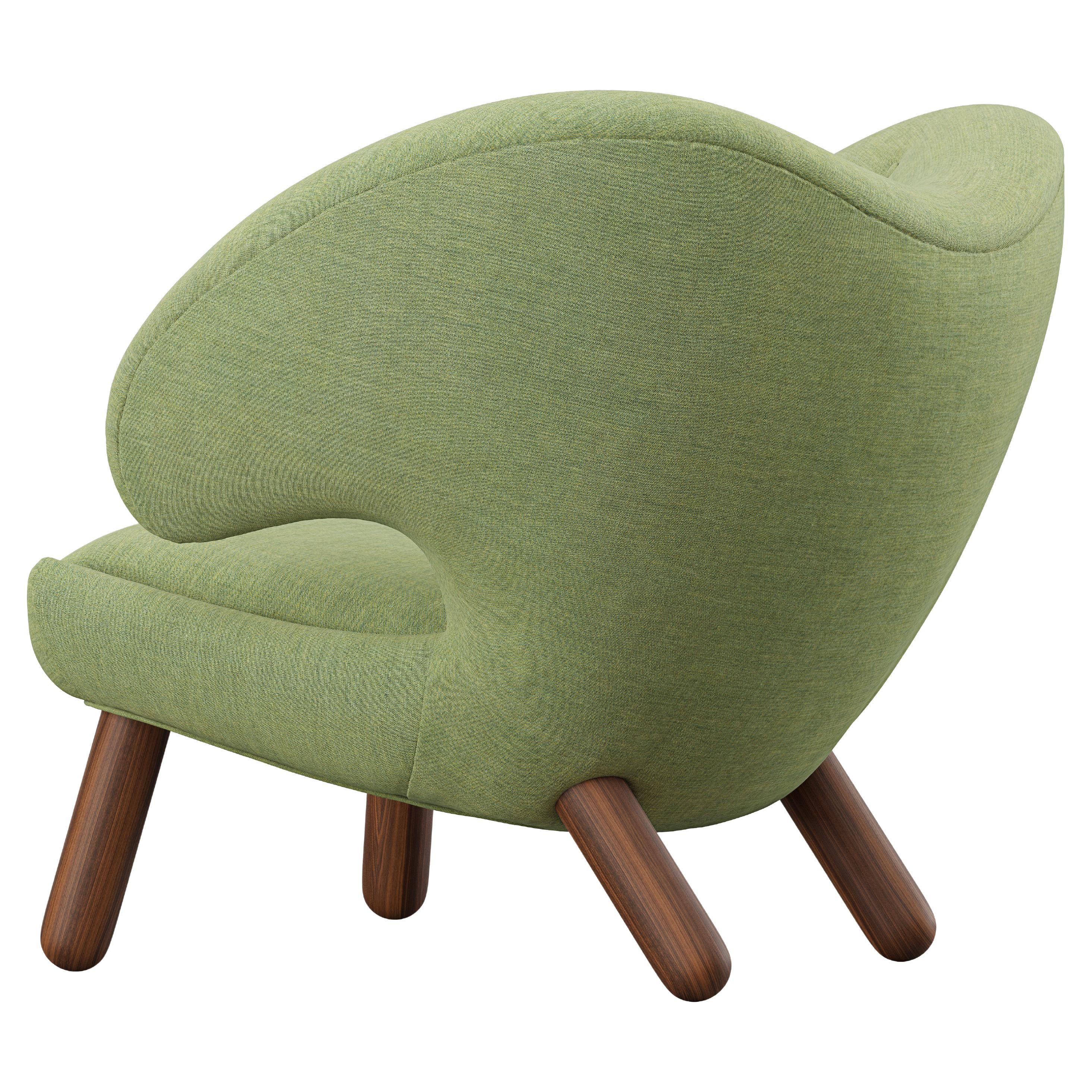 Finn Juhl Sedia Pelican imbottita in Wood e tessuto