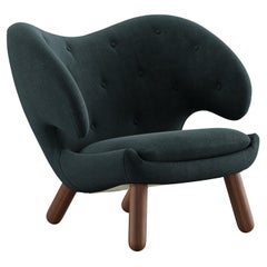 Finn Juhl Pelican Chair Upholstered in Wood and Fabric