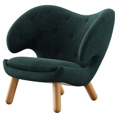 Finn Juhl Pelican Chair Upholstered in Wood and Fabric