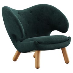 Finn Juhl Pelican Chair Upholstered in Wood and Fabric