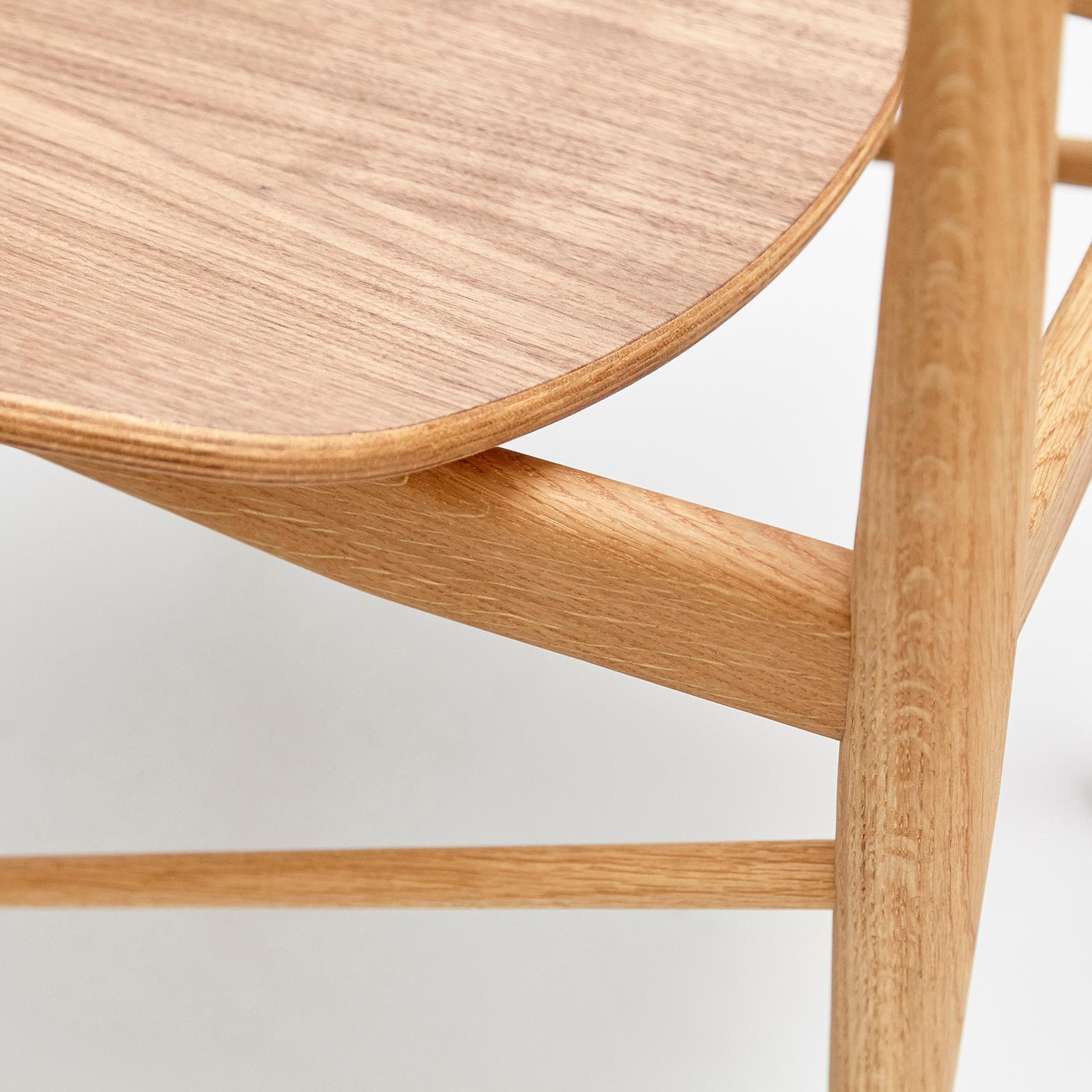 Finn Juhl Reading Chair Veneer Seat Wood For Sale 1
