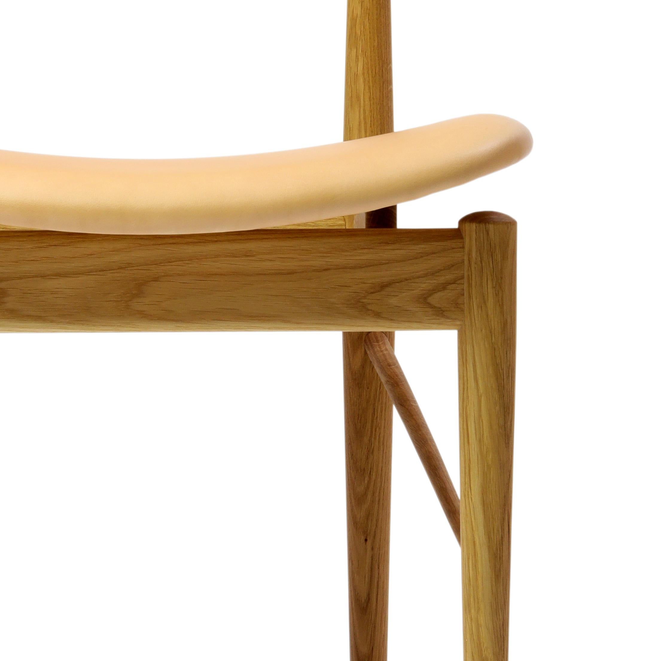 Danish Finn Juhl Reading Chair, Wood and Leather