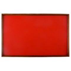 Finn Juhl Reversible Tray of Teak with Red and Black Melamine