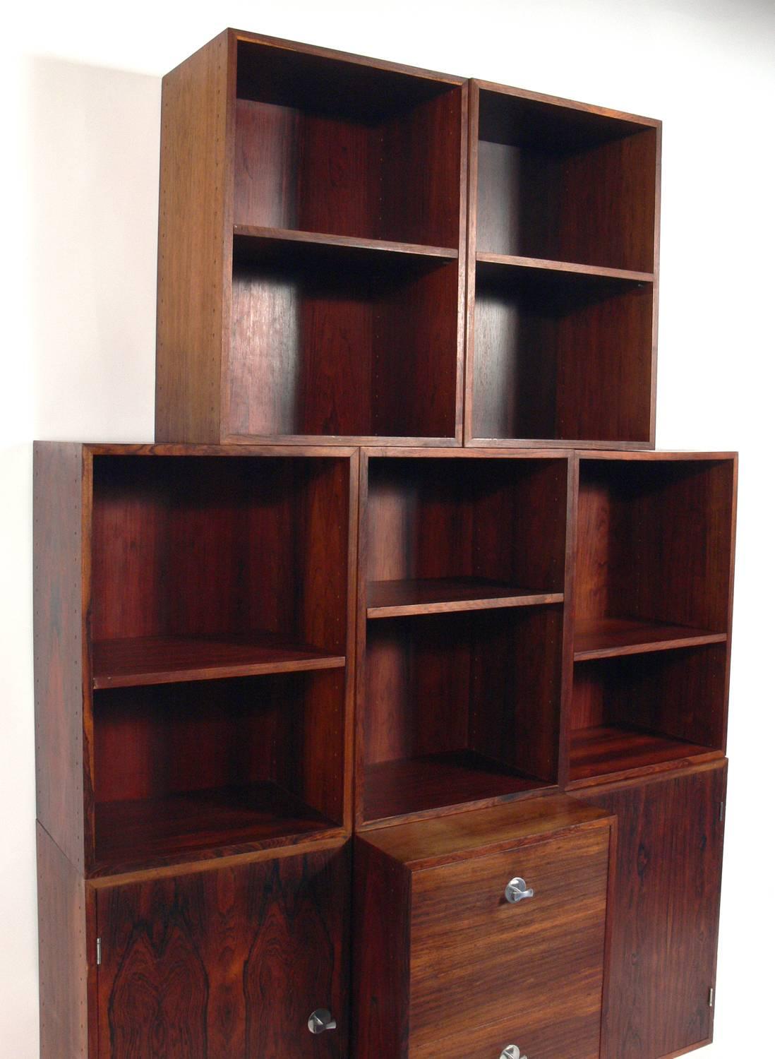 Mid-Century Modern Finn Juhl Rosewood Modular Bookcase System For Sale