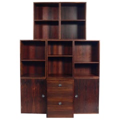 Retro Finn Juhl Rosewood Modular Bookcase System