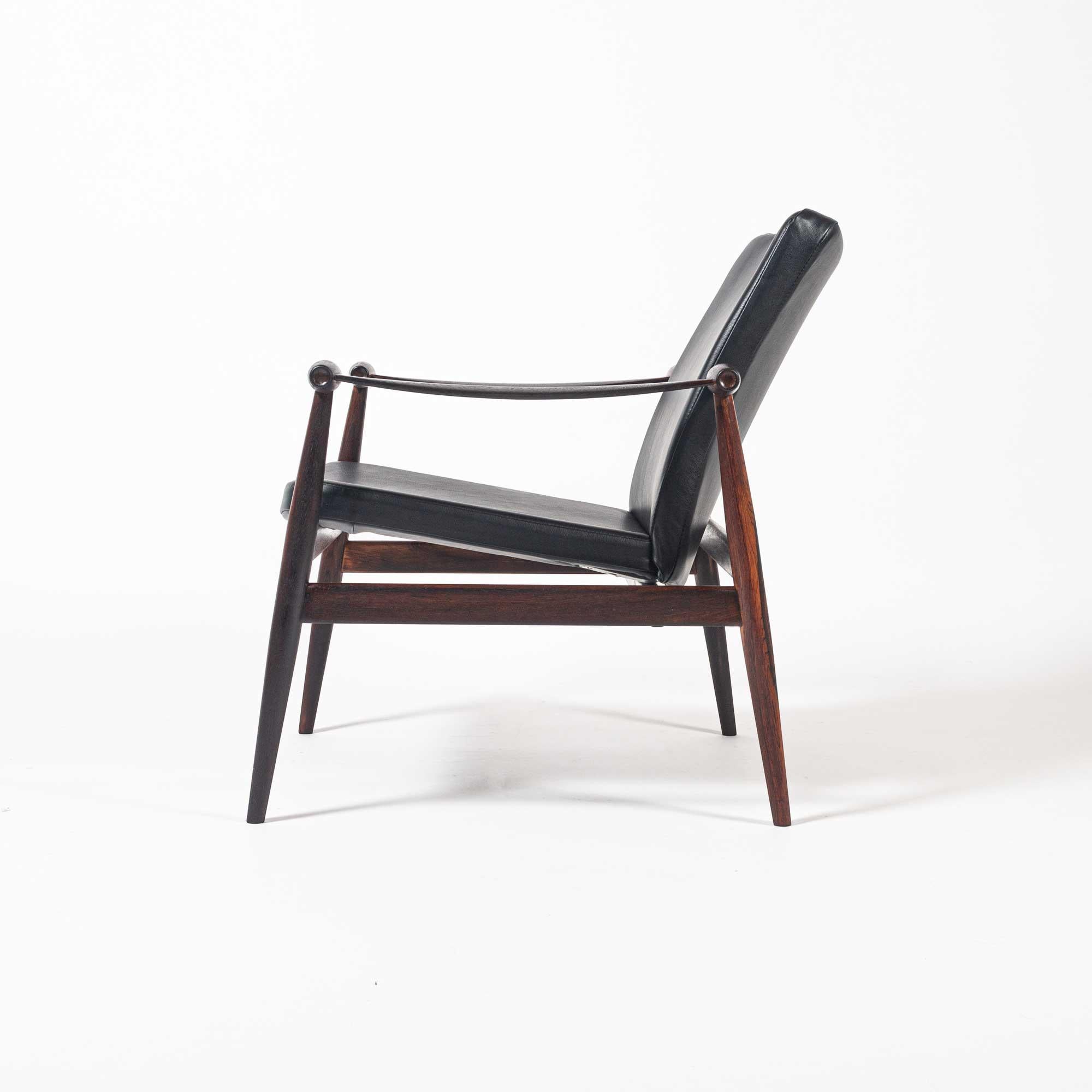 Mid-Century Modern Finn Juhl - Chaise à piques en bois de rose FD133 en vente