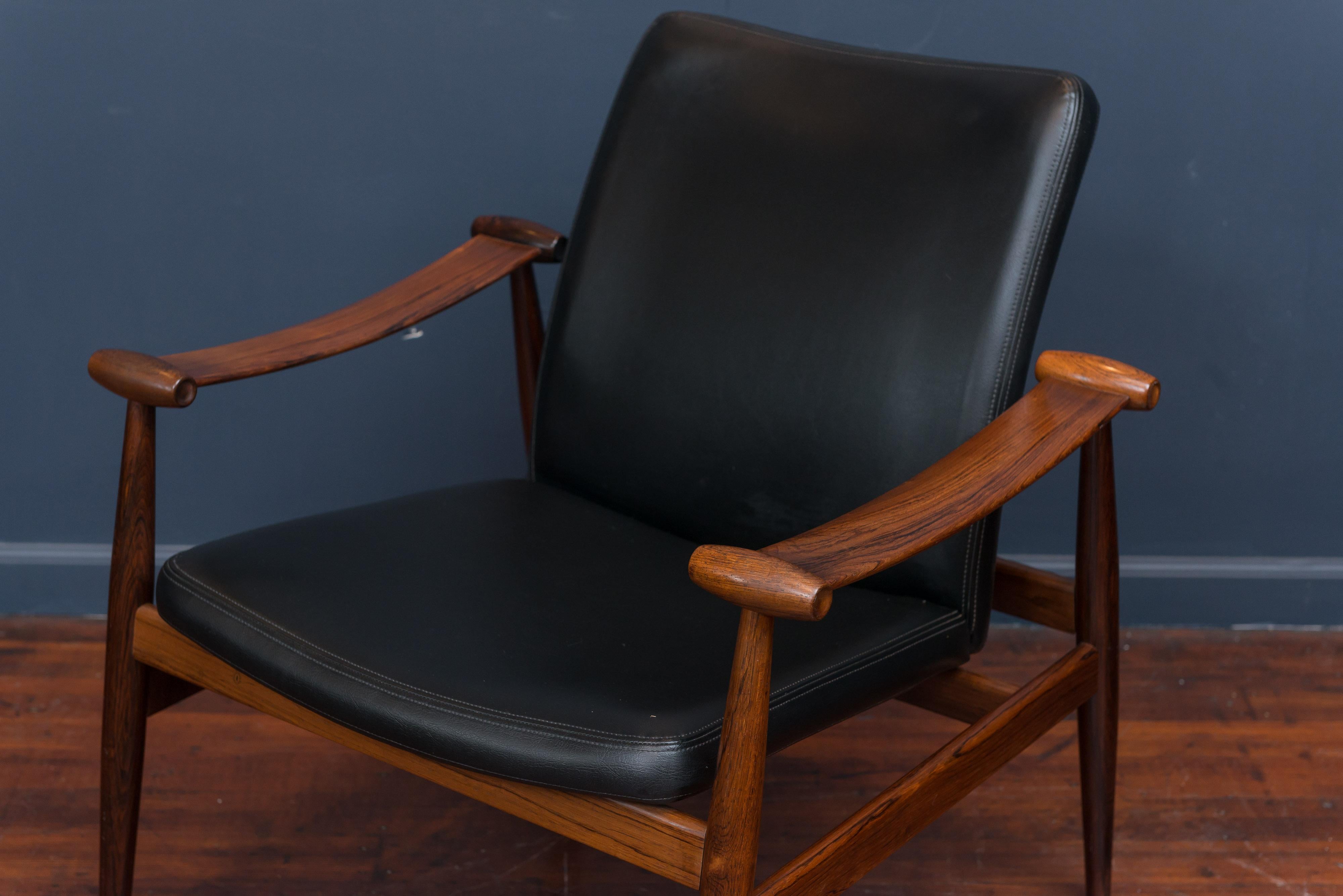 Finn Juhl Rosewood Spade Chair Model FD133 In Excellent Condition In San Francisco, CA