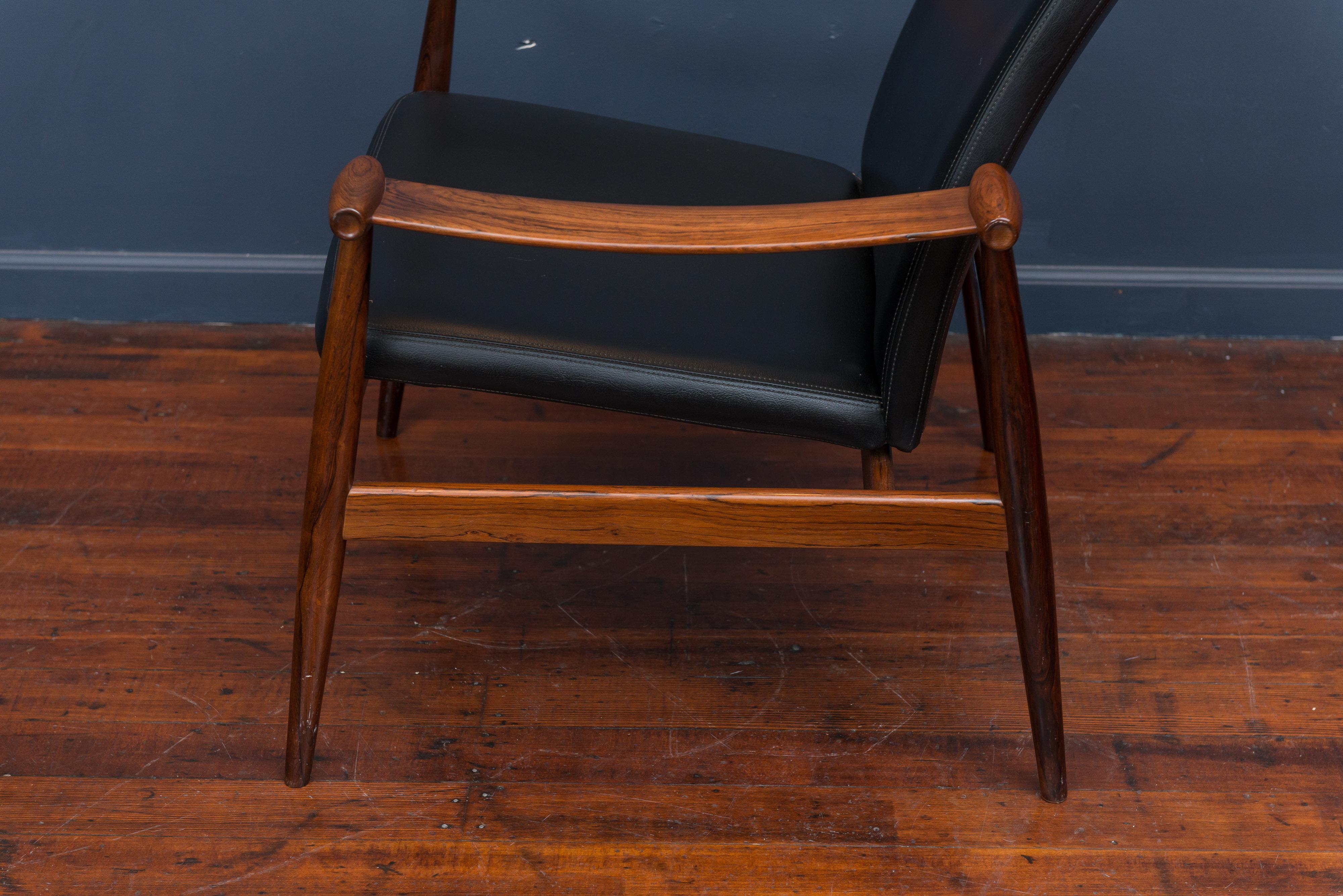Finn Juhl Rosewood Spade Chair Model FD133 1