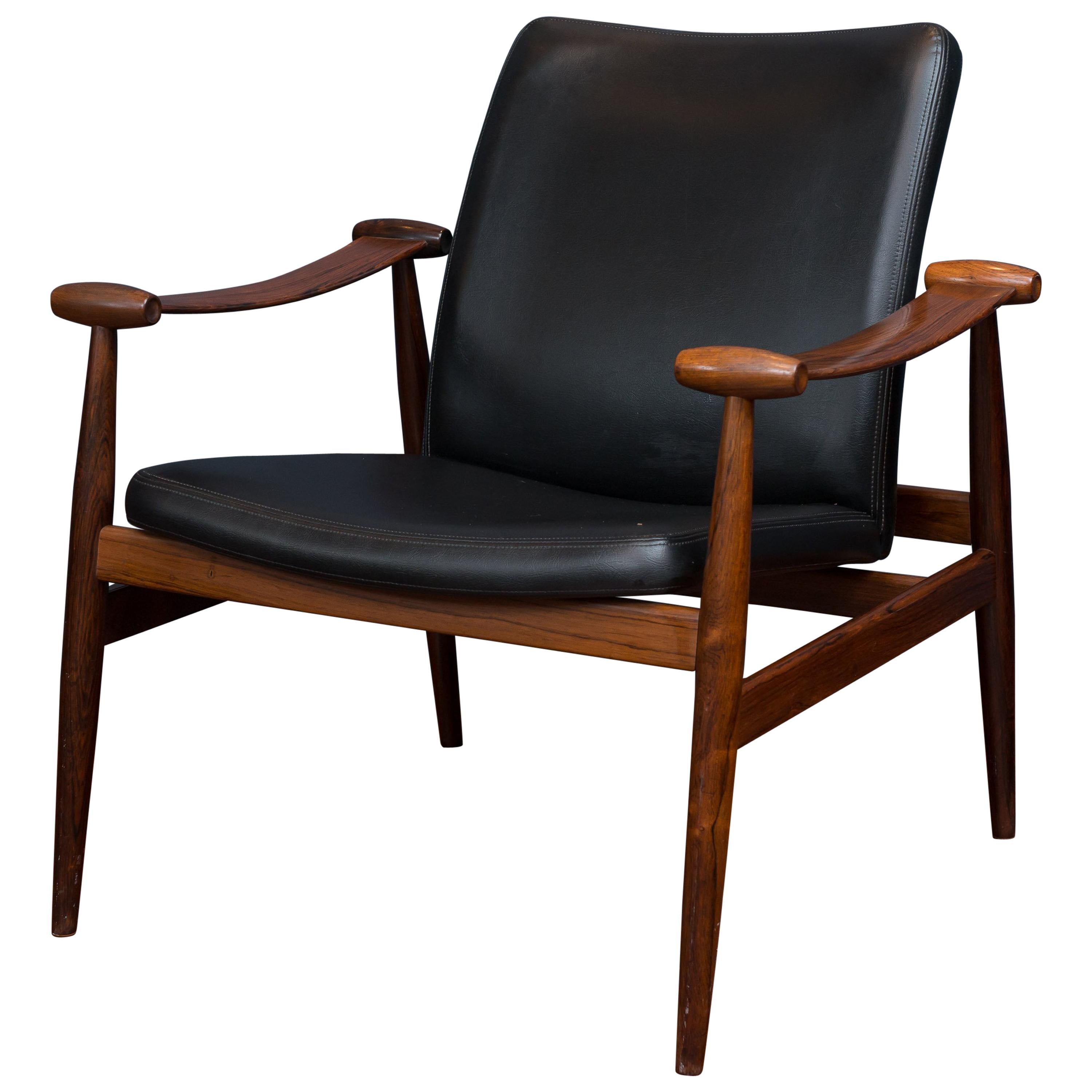 Finn Juhl Rosewood Spade Chair Model FD133