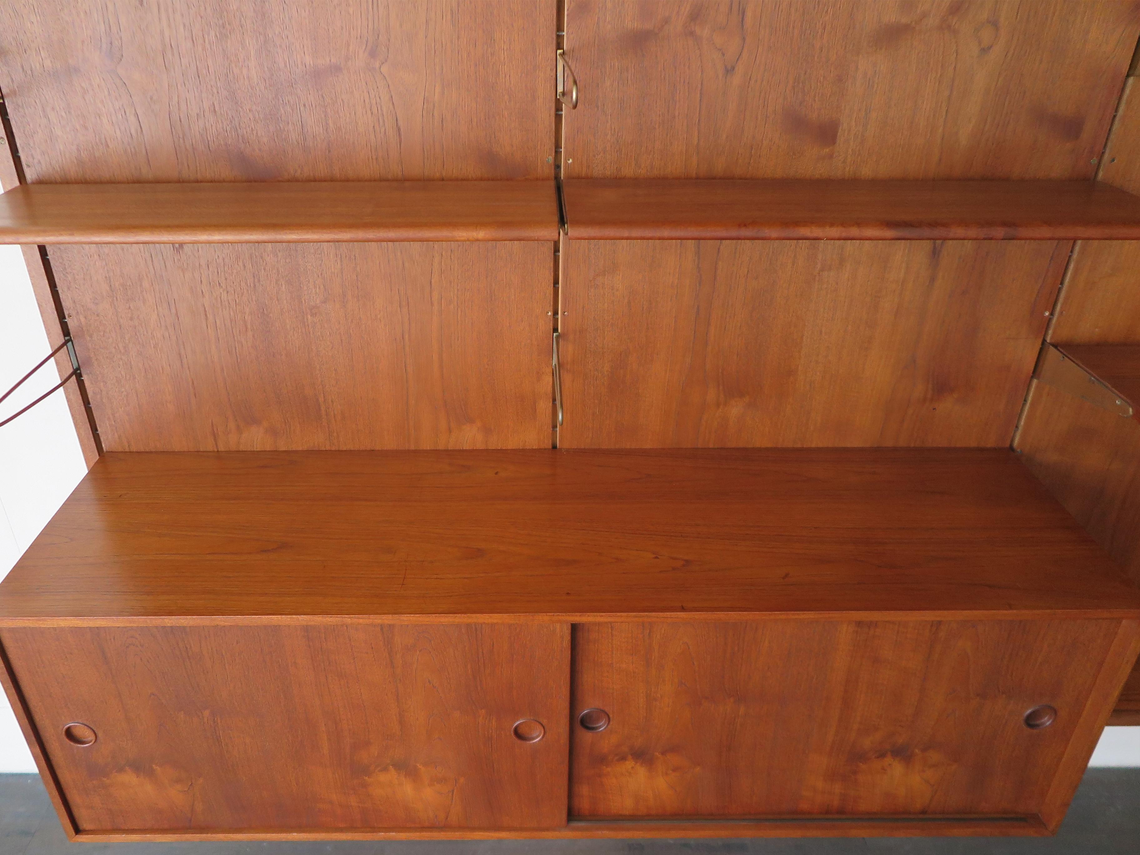 Finn Juhl Scandinavian Teak Brass Bookshelves for Bovirke, Denmark 1950s 5