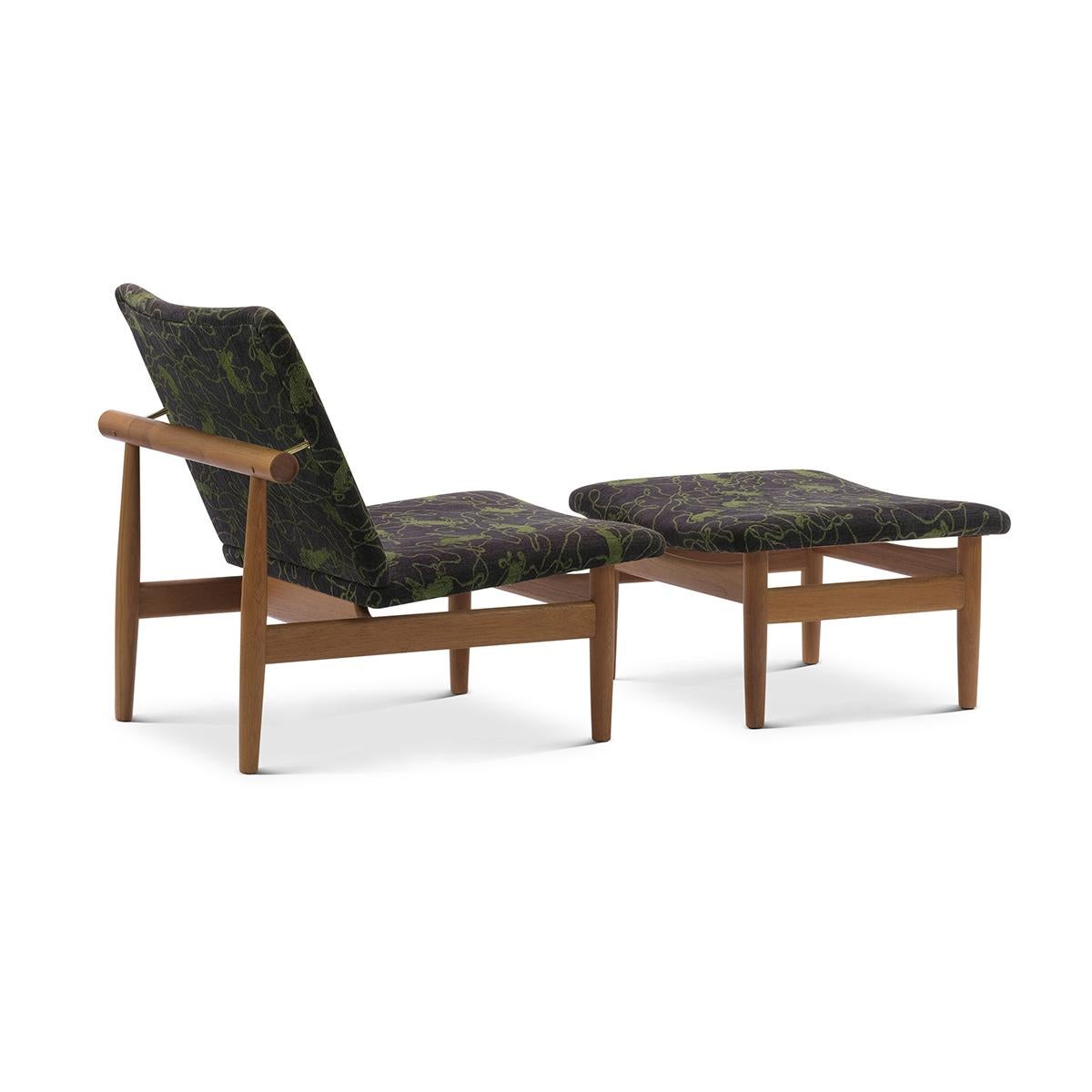 Danish Finn Juhl Set Japan Series Chair and Footstool