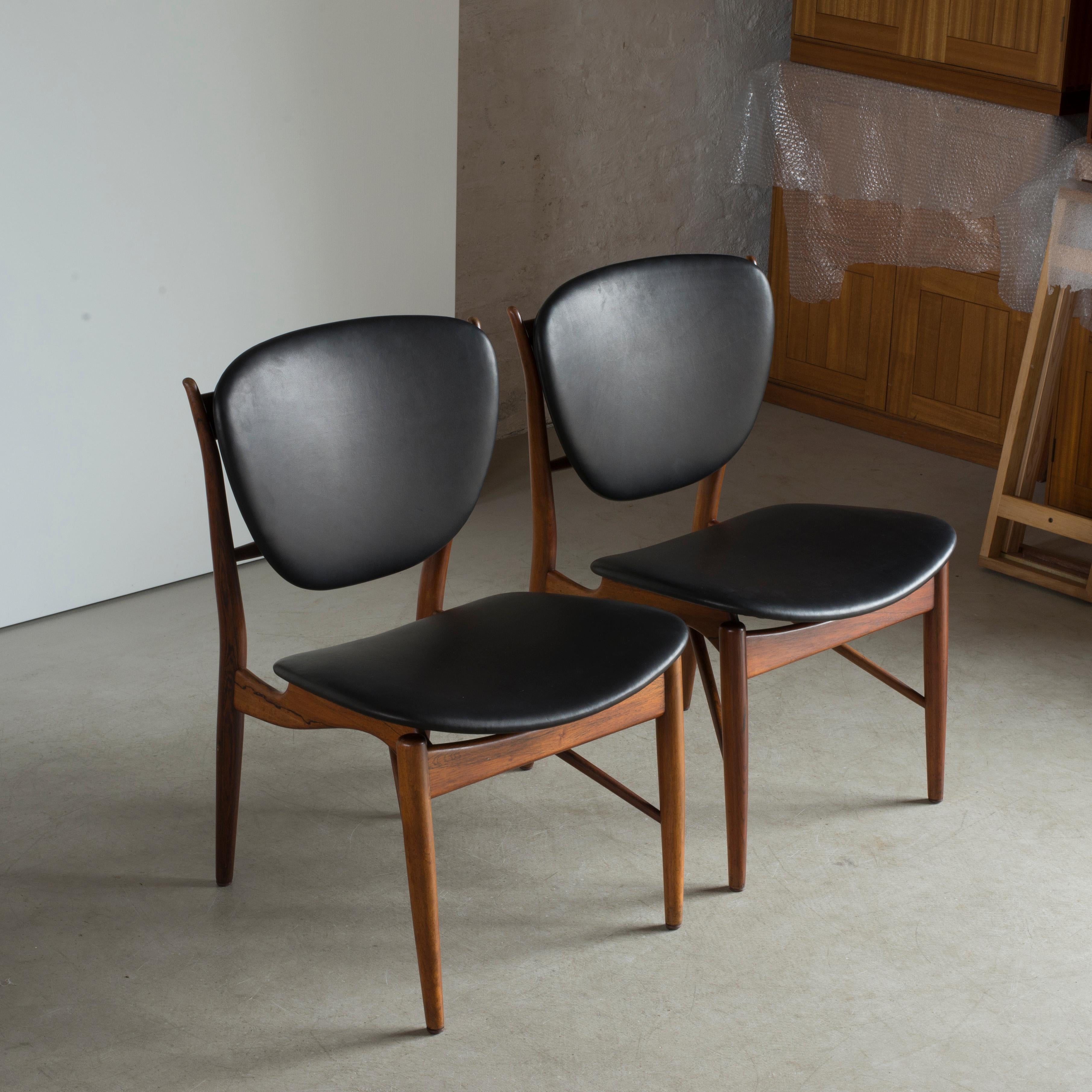 Finn Juhl Set of Six Chairs for Niels Vodder 1