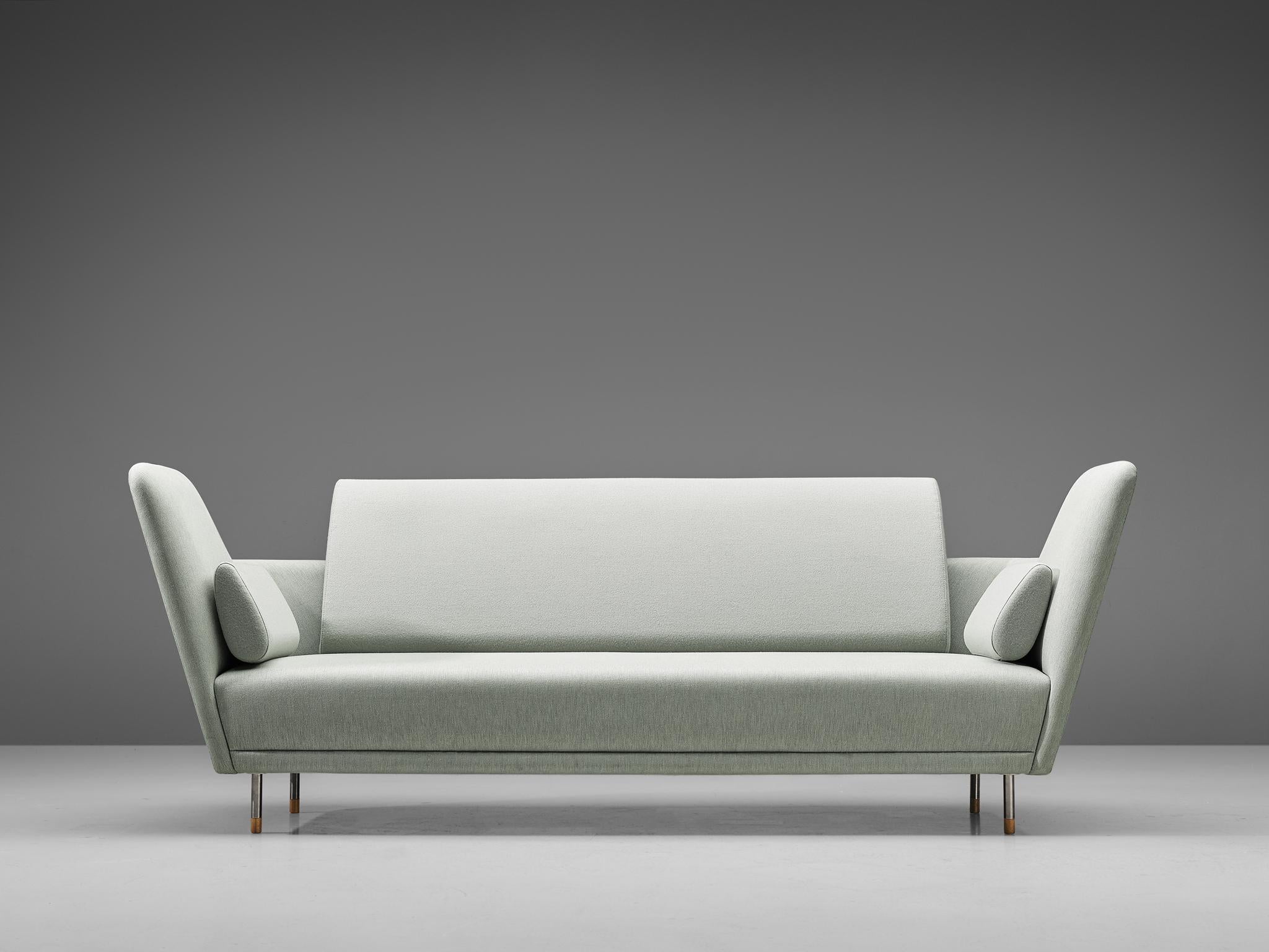 Scandinavian Modern Finn Juhl Sofa in Mint Green Upholstery  For Sale
