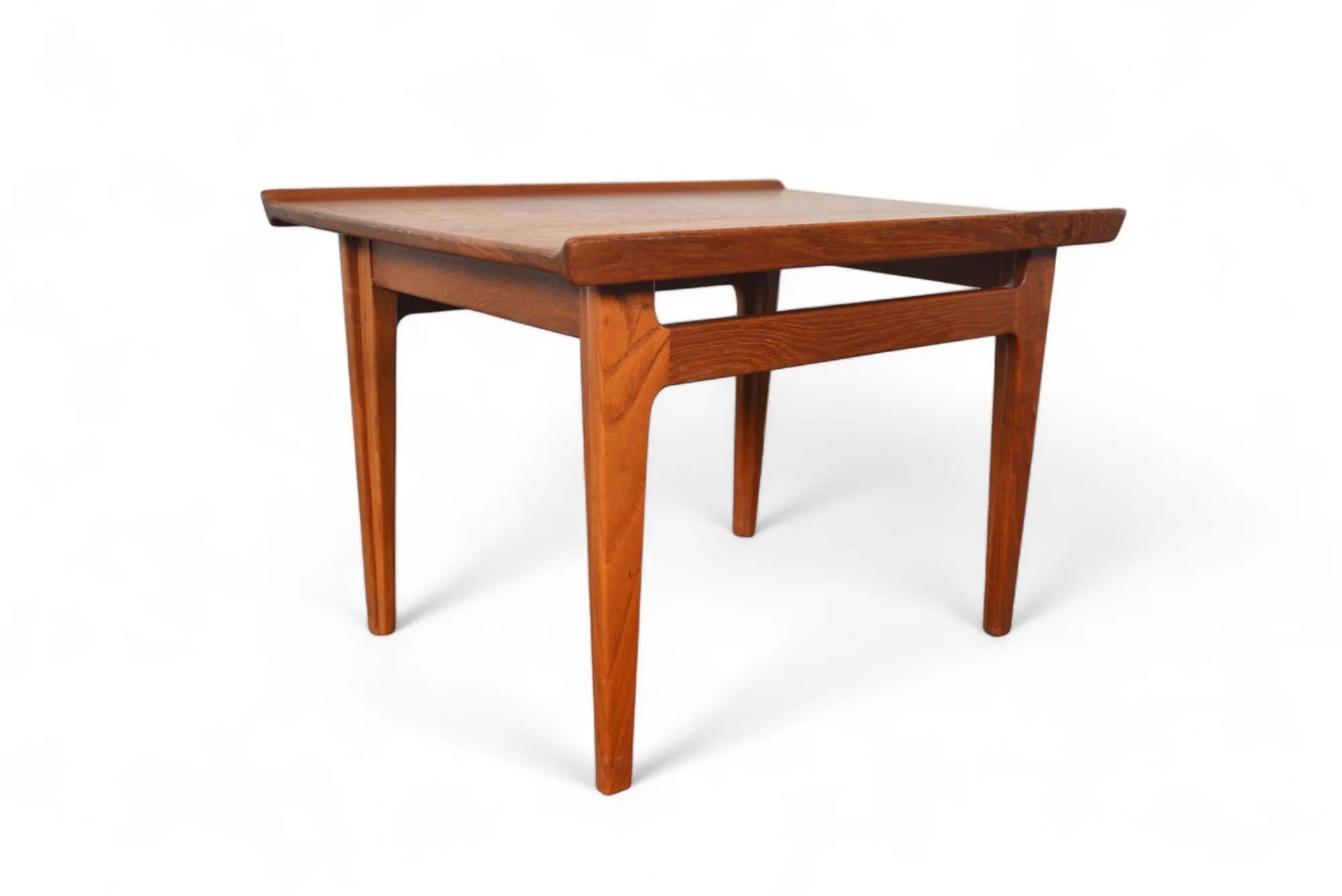 Mid-Century Modern Finn Juhl Solid Teak Side Table