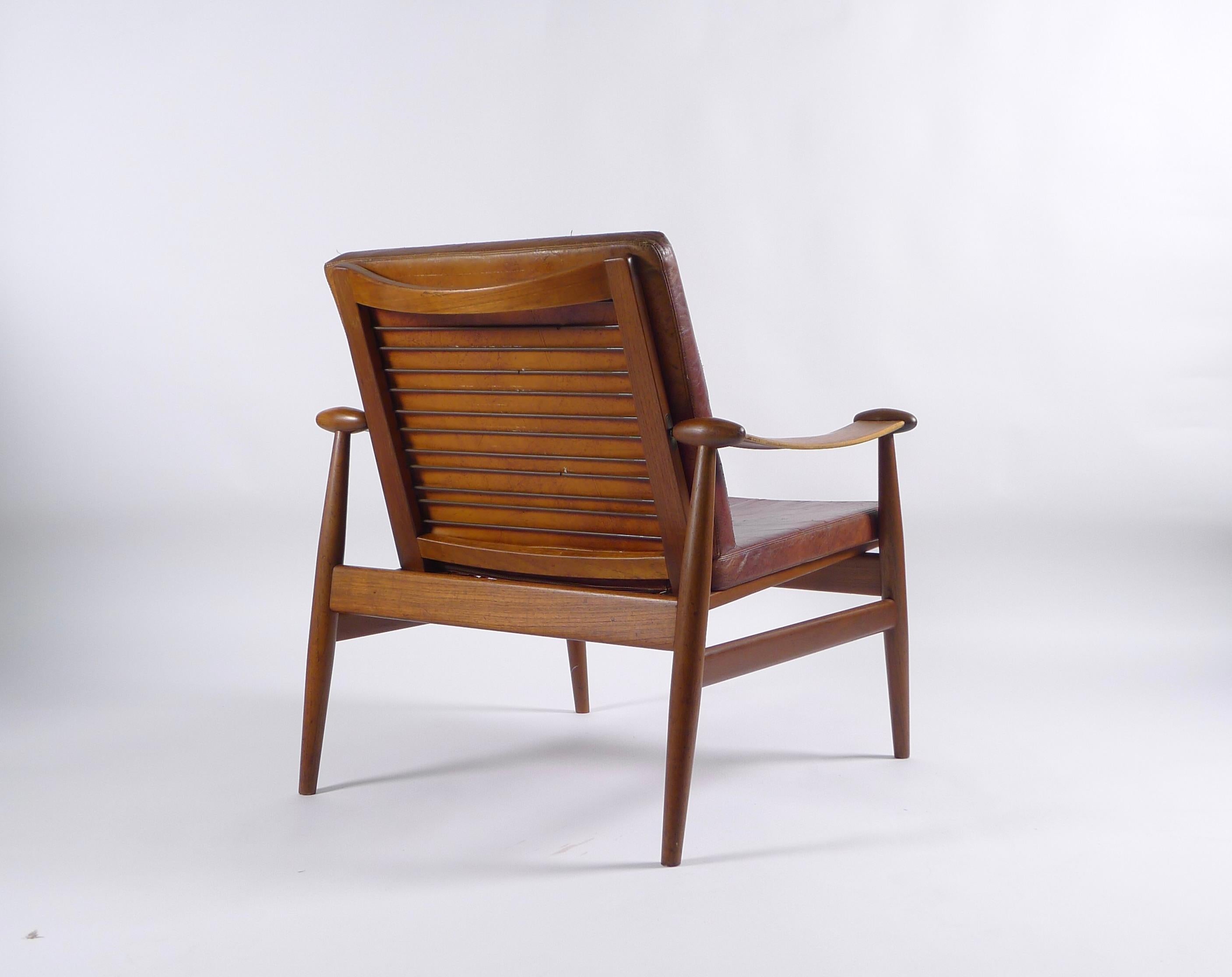 Finn Juhl Spade Chair, Model Fd133, 1950s, Produced by France & Son, with Label 3