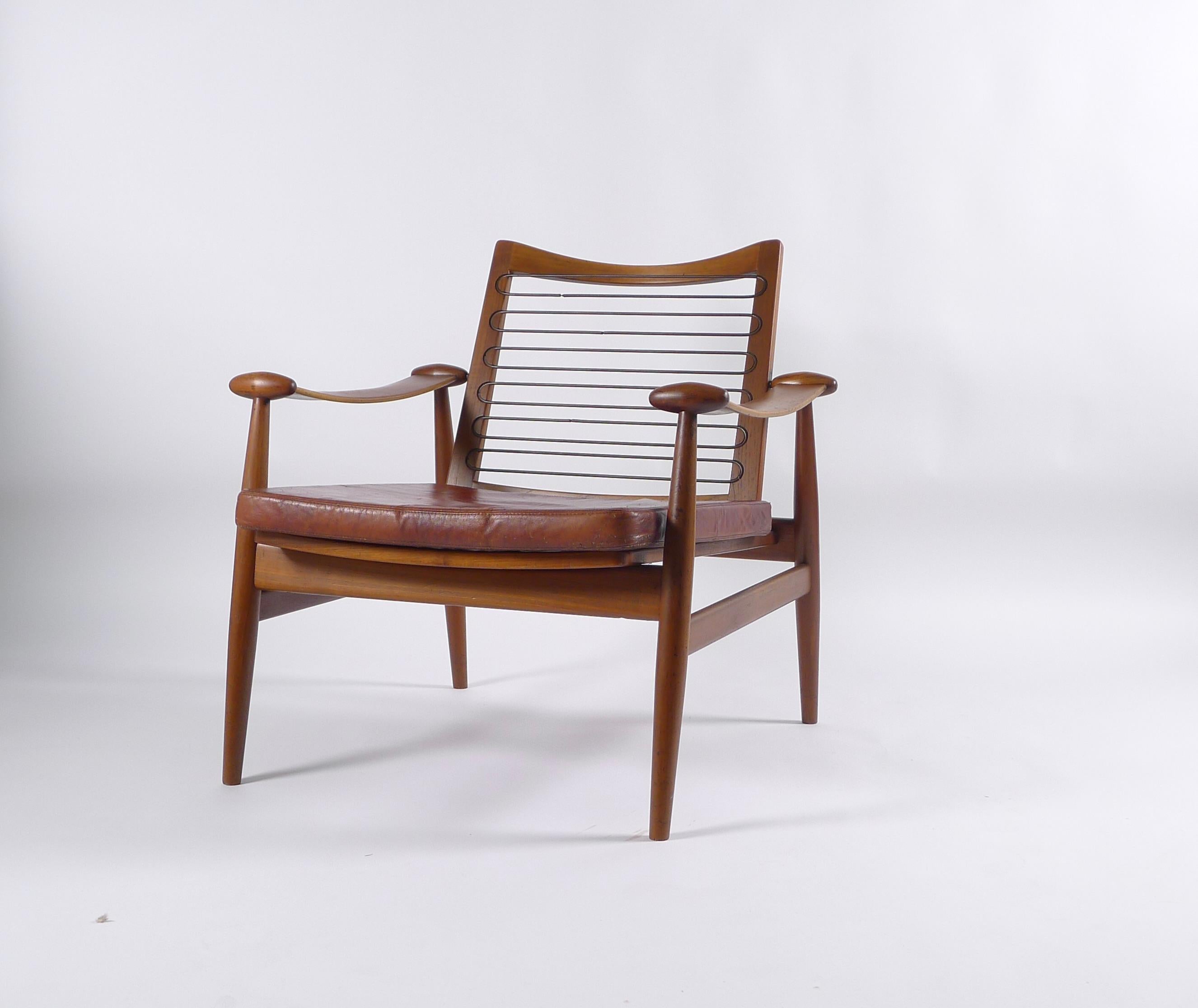 Finn Juhl Spade Chair, Model Fd133, 1950s, Produced by France & Son, with Label 4