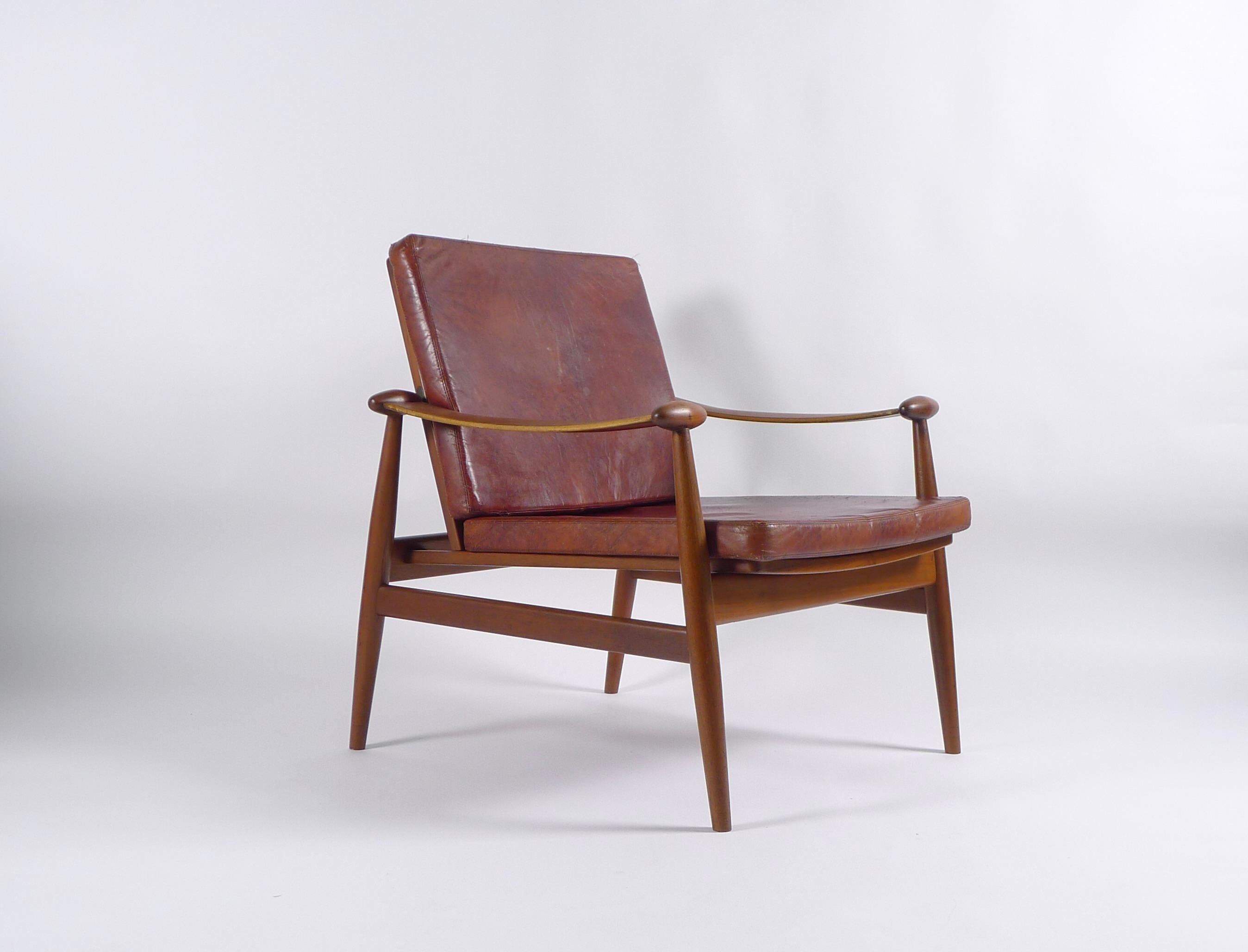 Finn Juhl Spade Chair, Model Fd133, 1950s, Produced by France & Son, with Label 2