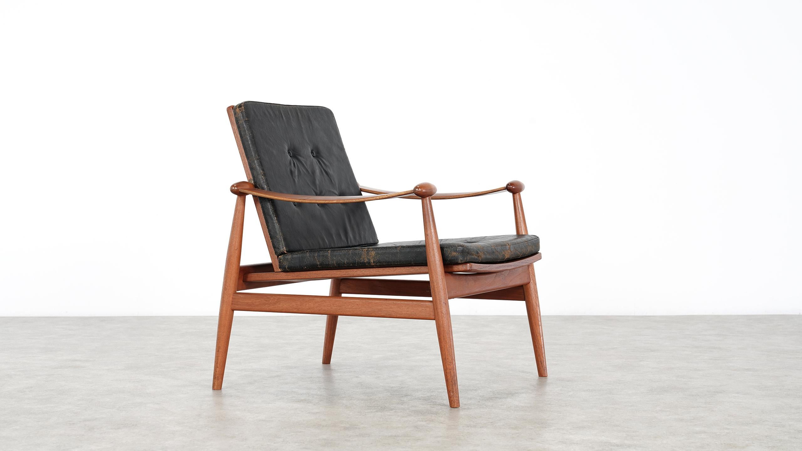 Scandinavian Modern Finn Juhl, Spade Teak Lounge Chair, 1953 by France & Daverkosen, Denmark