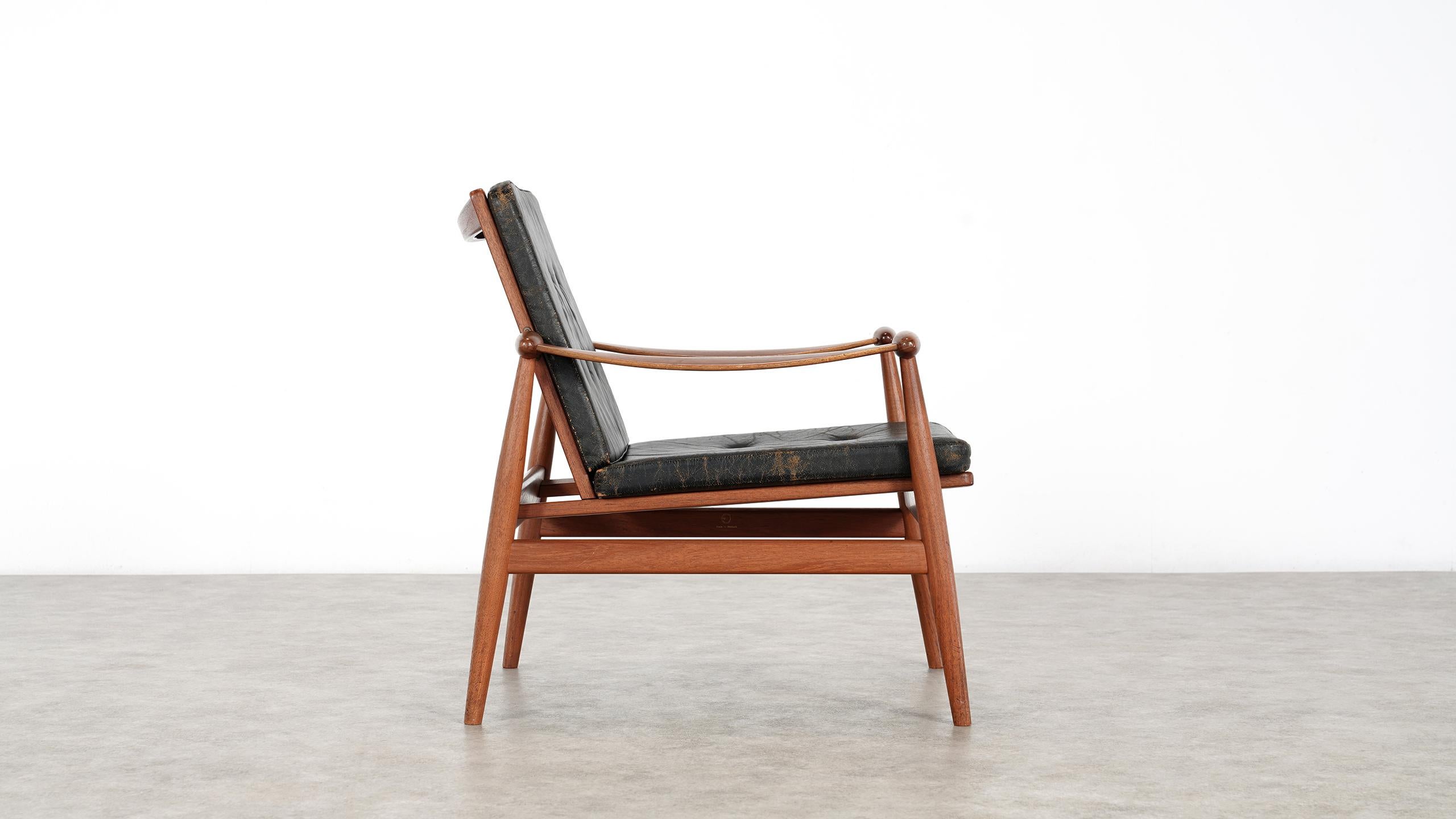 Danish Finn Juhl, Spade Teak Lounge Chair, 1953 by France & Daverkosen, Denmark