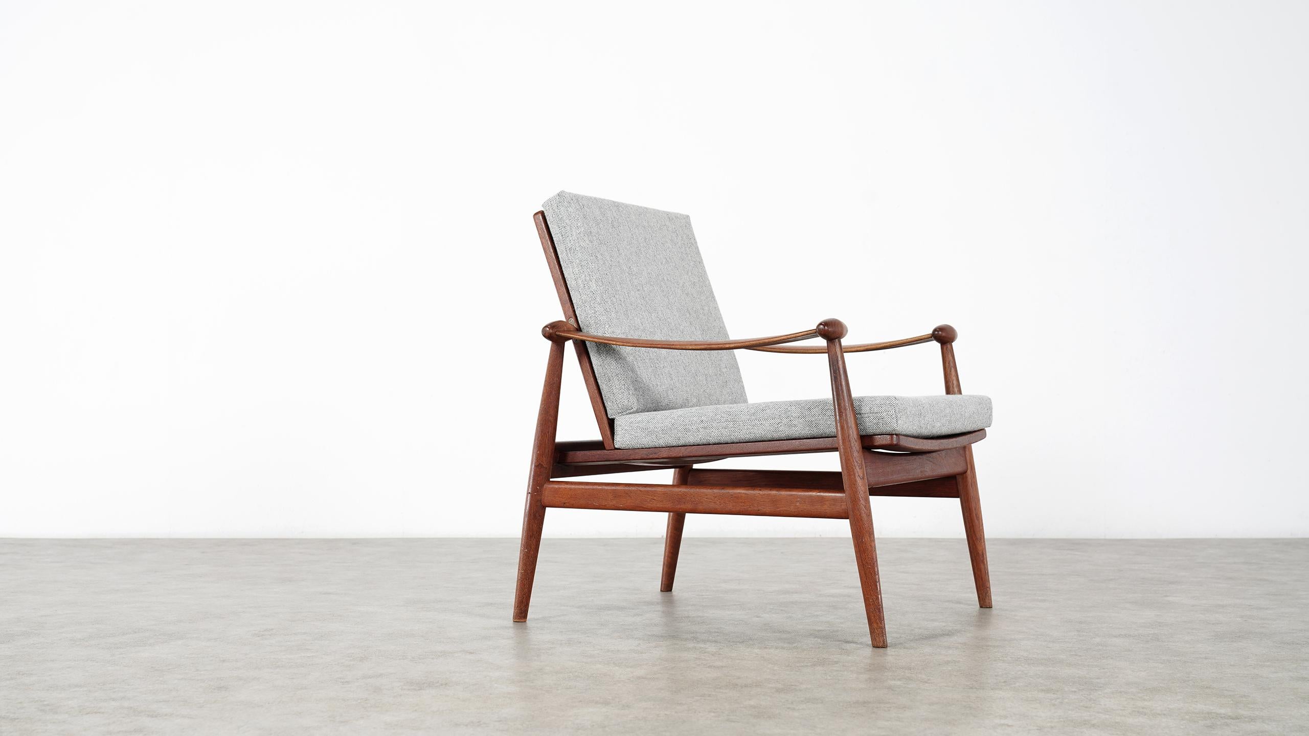 Finn Juhl, Spade Teak Lounge Chair, 1953 by France & Daverkosen, Denmark In Good Condition In Munster, NRW