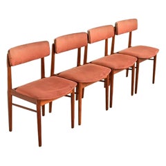 Finn Juhl Style Danish Modern Sculpted Teak Dining Chairs, Set of Four