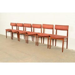 Finn Juhl Style Danish Modern Sculpted Teak Dining Chairs, Set of Six