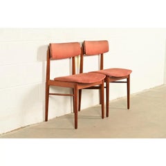 Finn Juhl Style Danish Modern Sculpted Teak Side Chairs or Dining Chairs, Pair