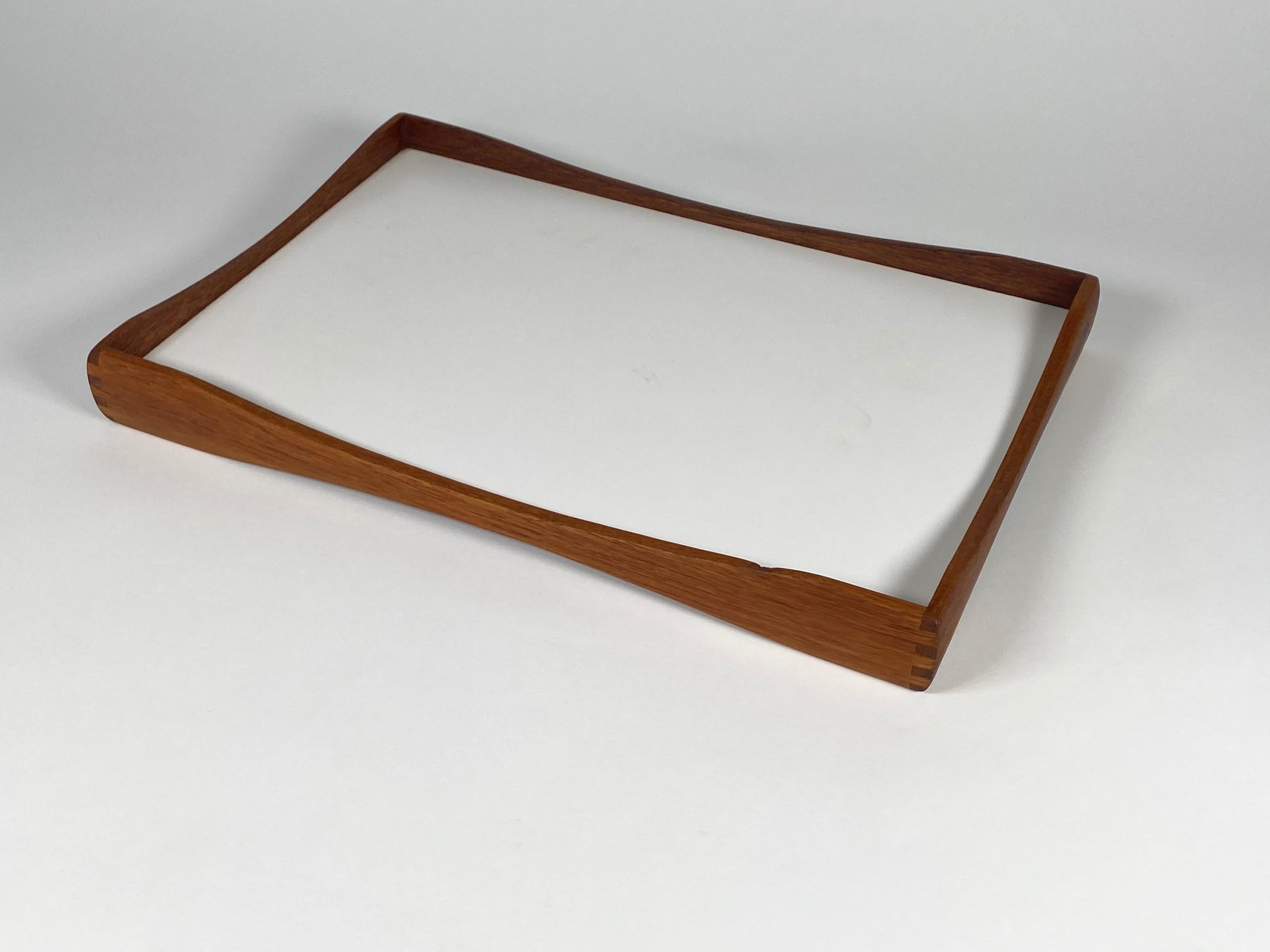 Mid-20th Century Finn Juhl Style Double Sided Tray in Teak & Laminate