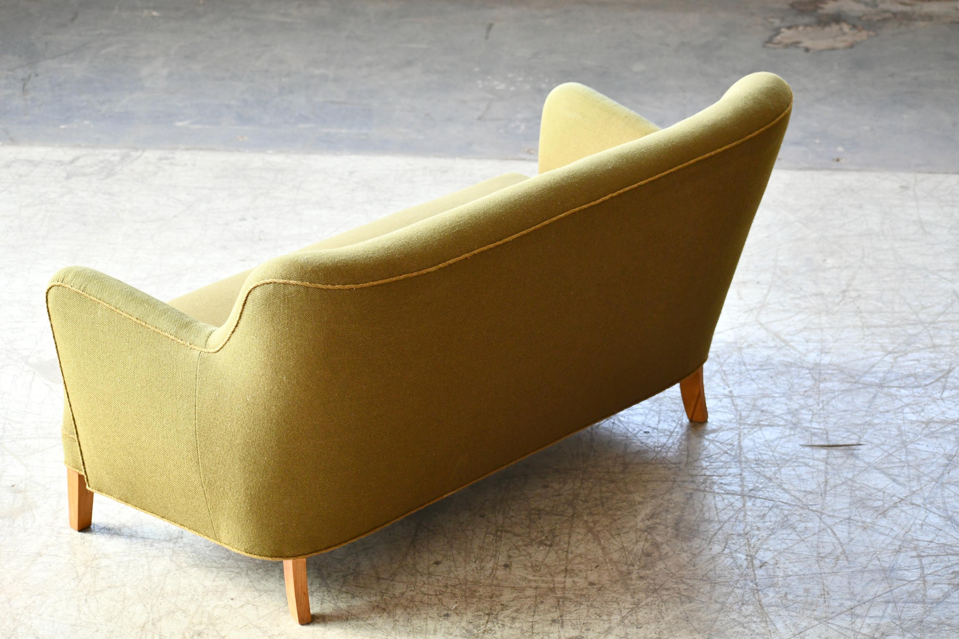 Finn Juhl Style Sofa or Loveseat by Slagelse Mobelvaerk, 1940s 1