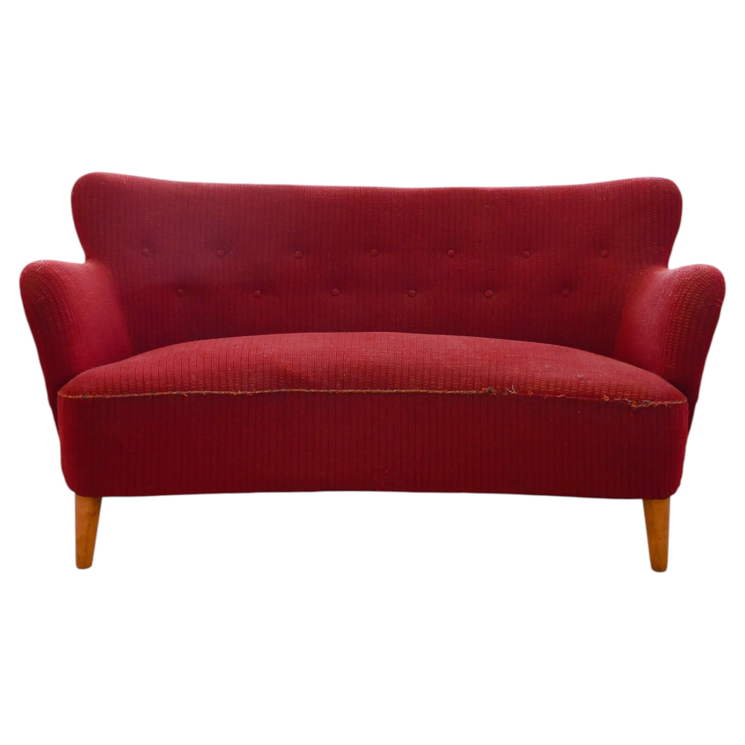 Finn Juhl Style Sofa or Loveseat by Slagelse Mobelvaerk, 1940s