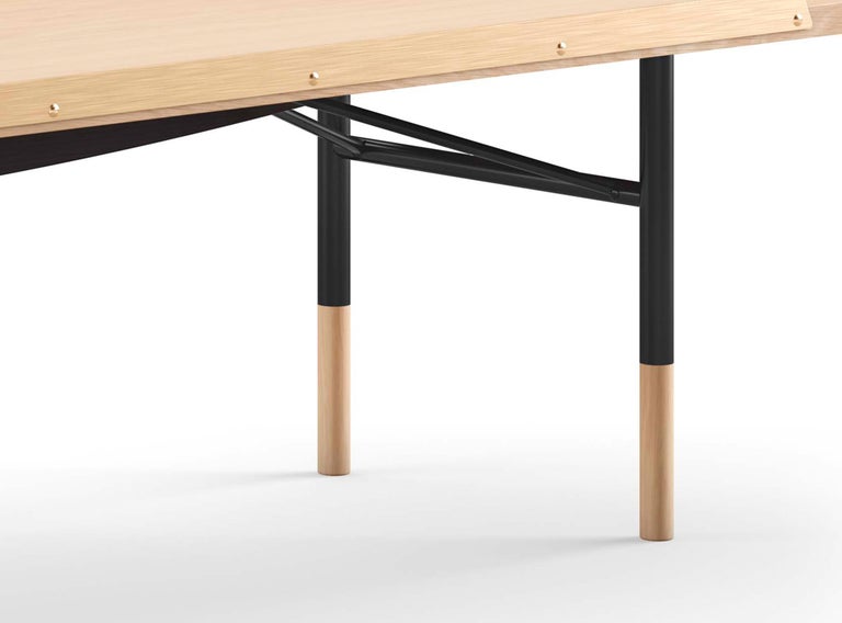 Finn Juhl Table Bench, Wood and Brass For Sale at 1stDibs