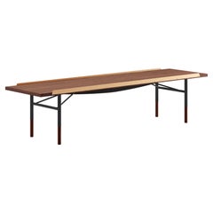 Finn Juhl Table Bench, Wood and Brass