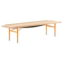 Finn Juhl Table Bench, Wood and Brass