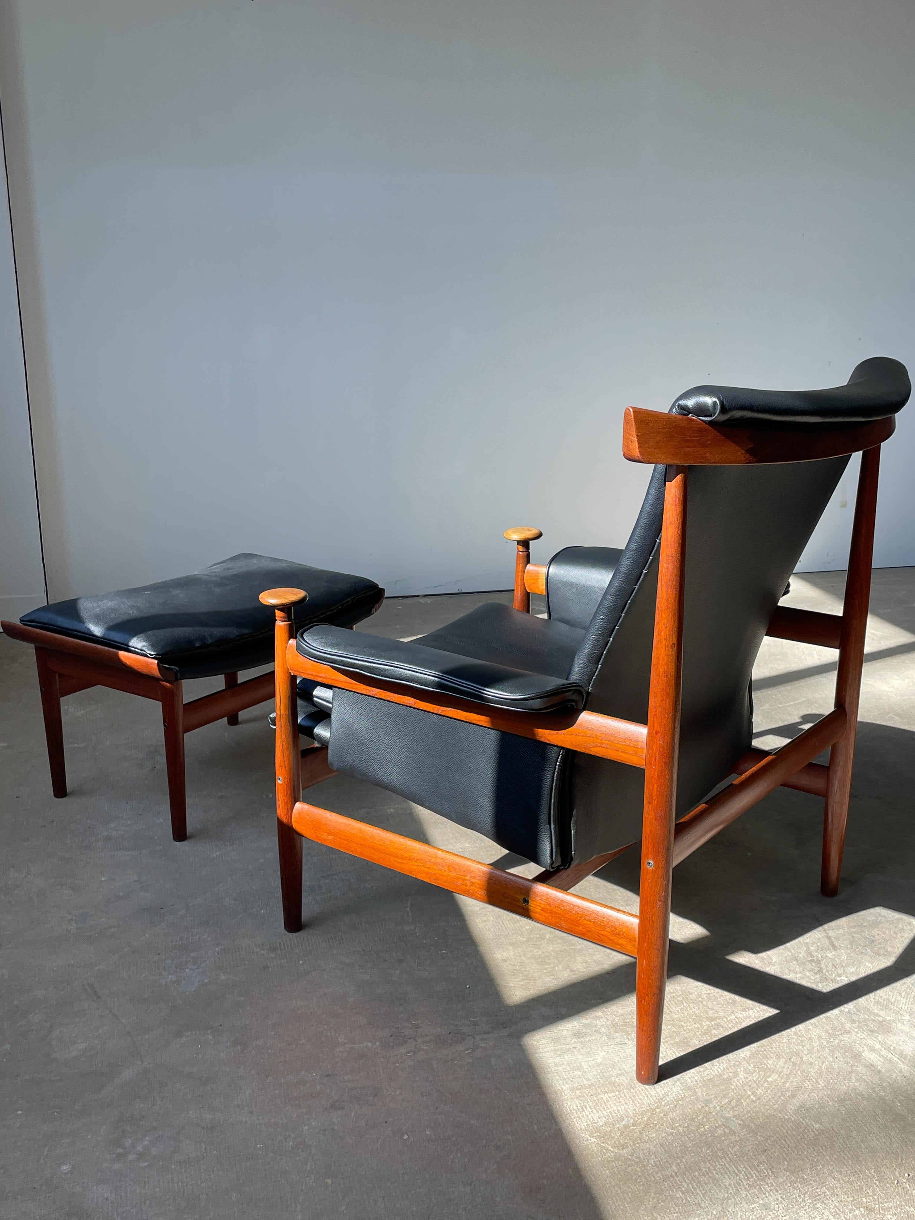 Finn Juhl Teak Bwana Lounge Chair and Ottoman 1
