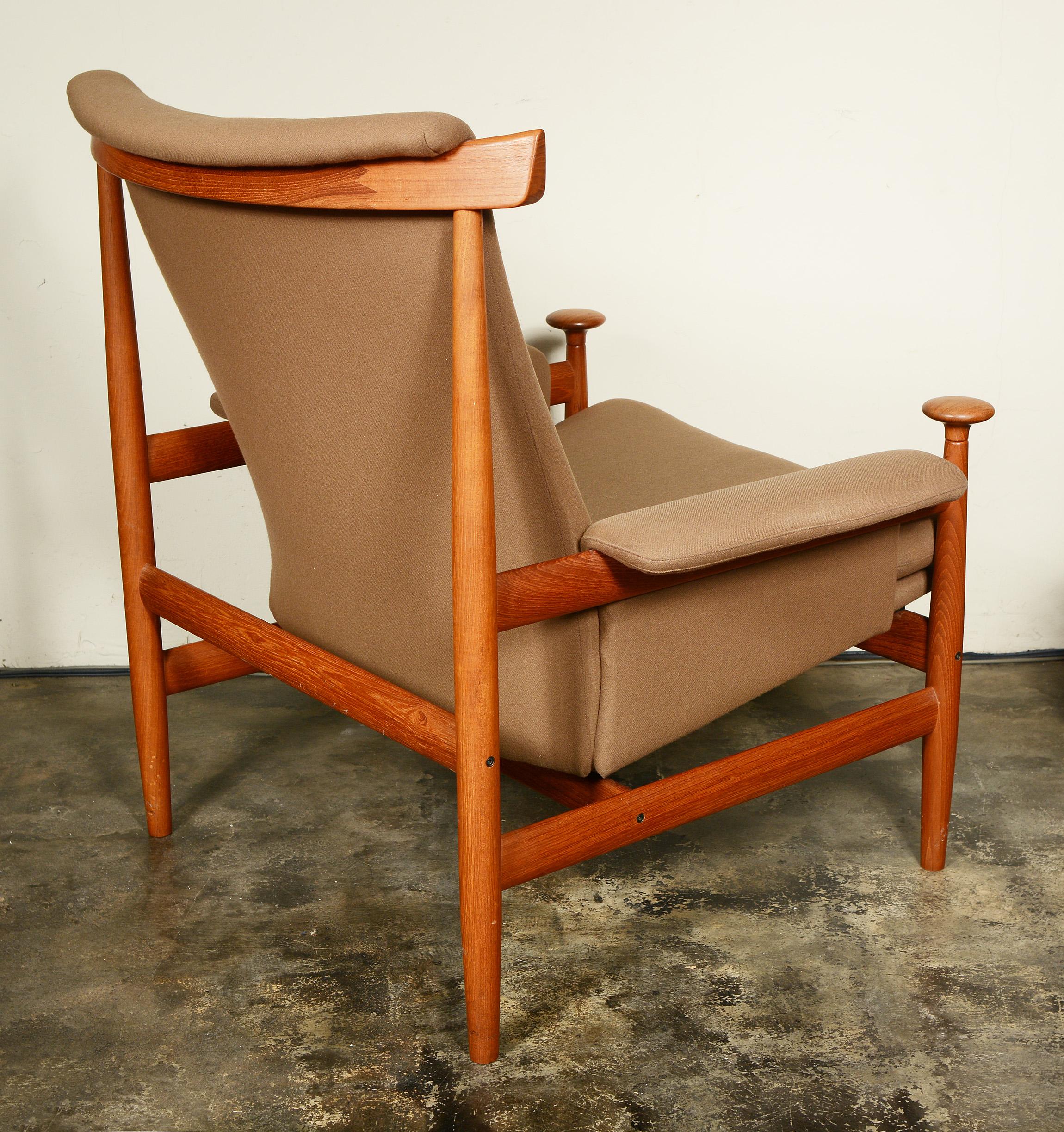 Danish Finn Juhl Teak Bwana Lounge Chair for France and Son