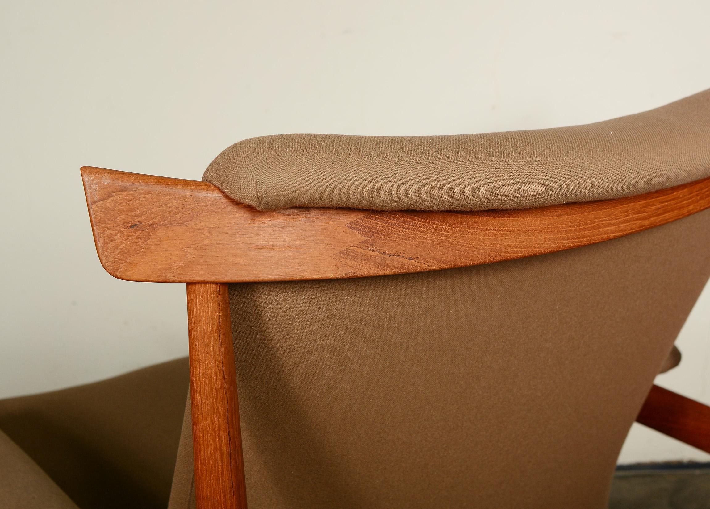 Finn Juhl Teak Bwana Lounge Chair for France and Son In Good Condition In San Mateo, CA
