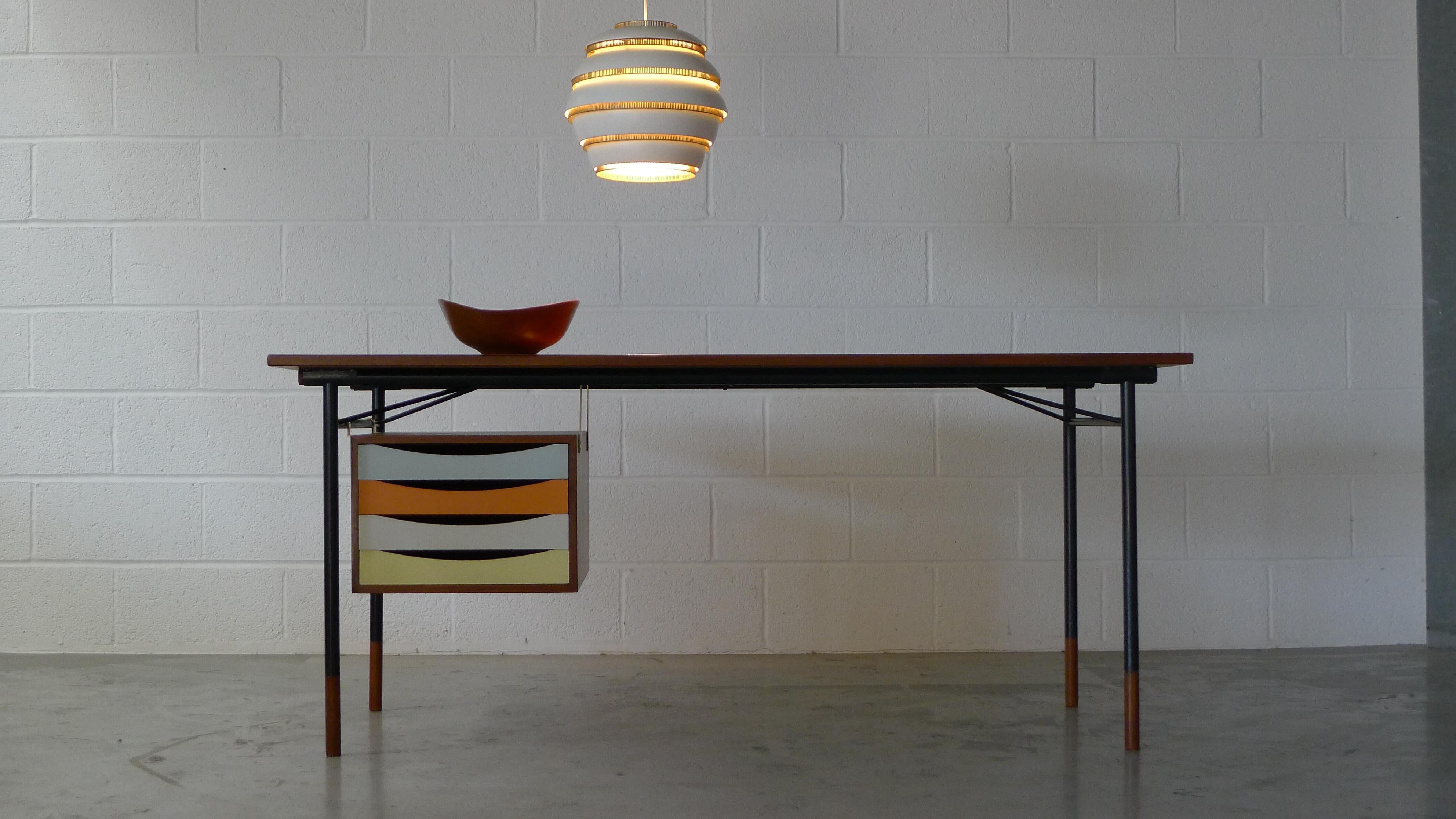 Mid-20th Century Finn Juhl Teak Desk, Bovirke Denmark 1953, Model BO-69