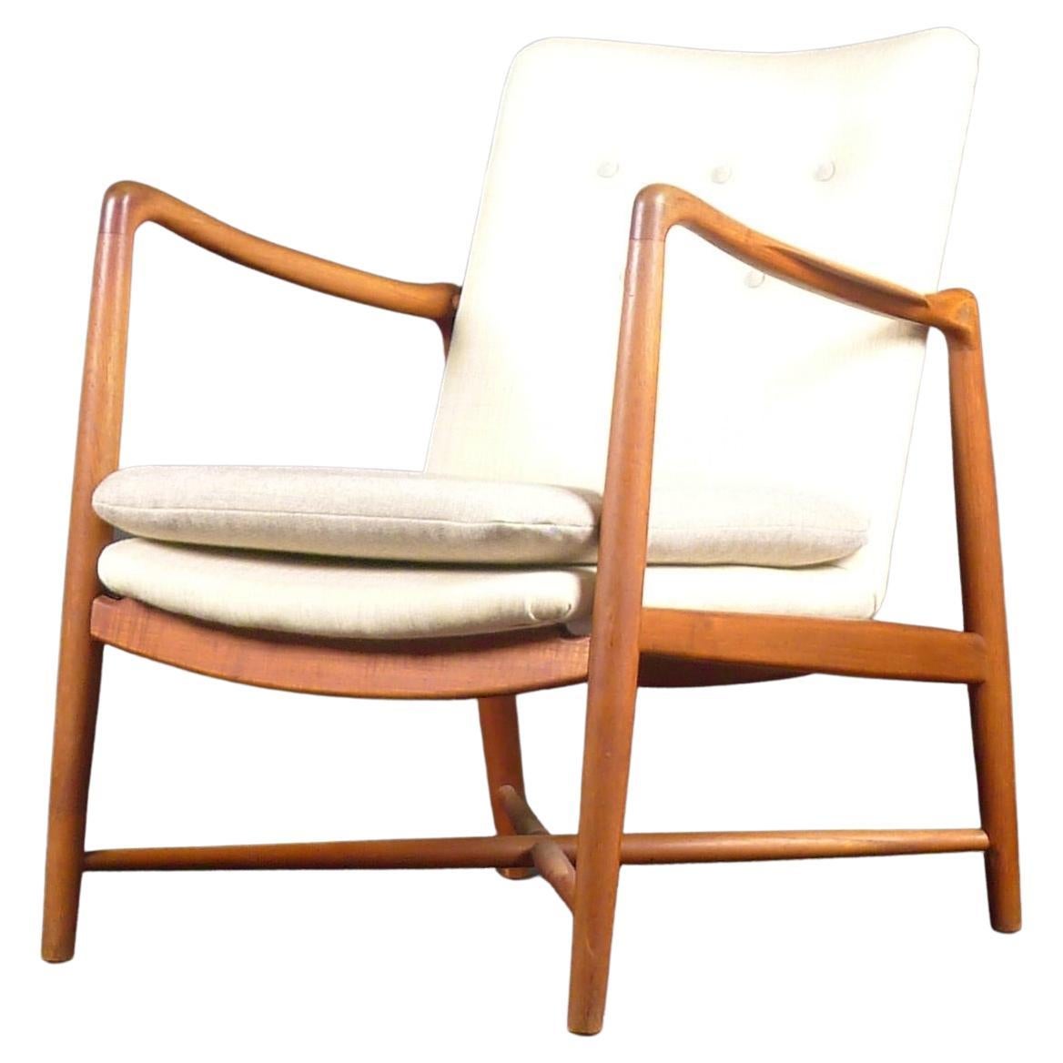 Finn Juhl, Teak Fireplace Chair, Model BO59, designed 1946 for Bovirke, Denmark For Sale